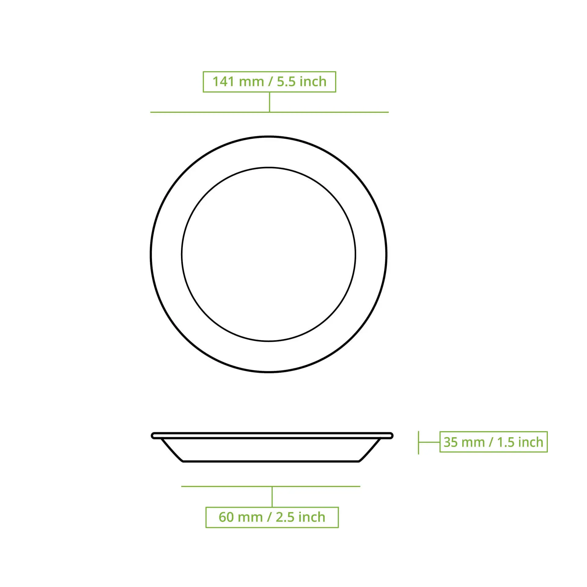 Palmblatt Teller "Palmware®" Ø 14 cm, tief, rund, mit Rand