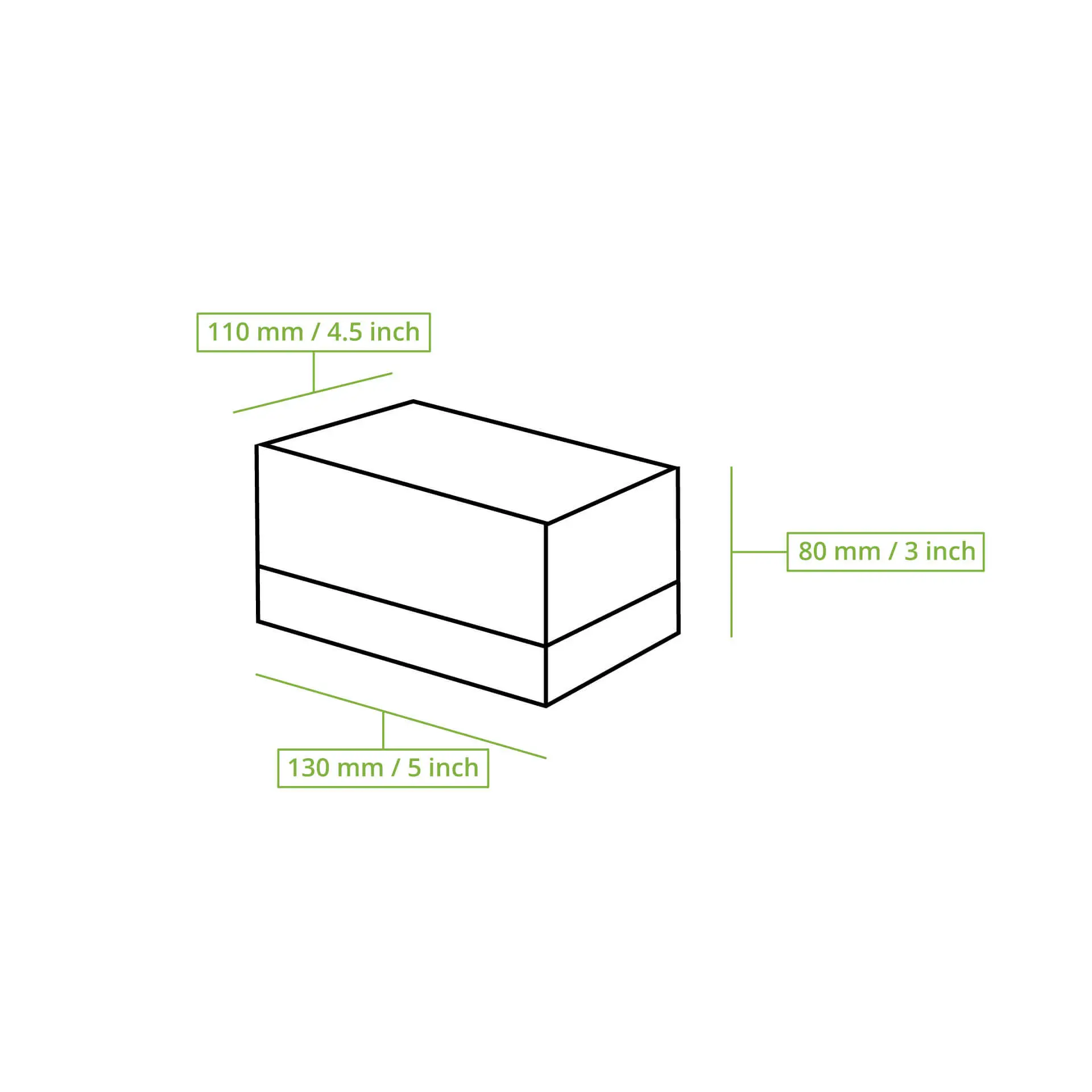 Patisserie Verpackungen 13 x 11 x 8 cm, Zellulose-Fenster, weiß