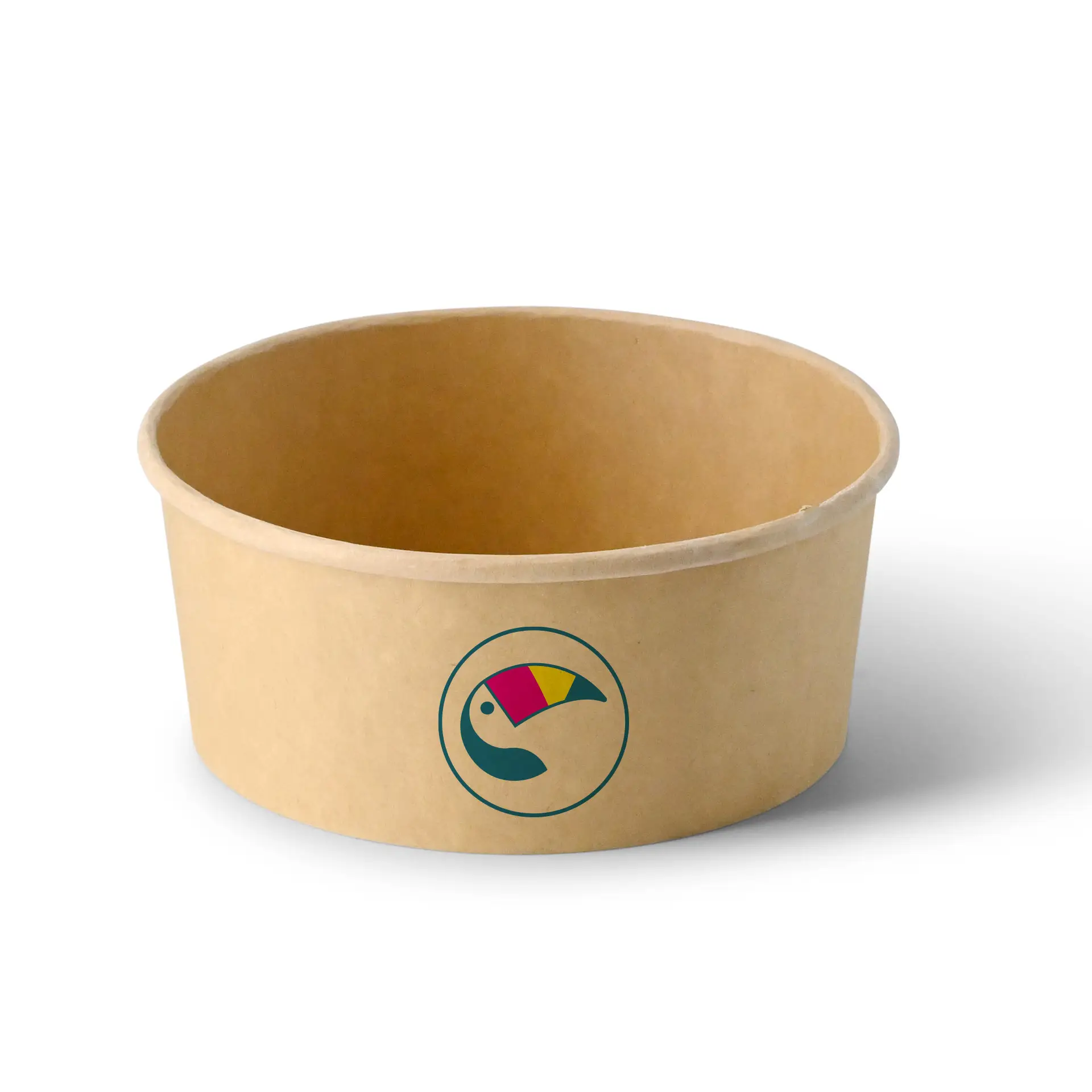 Ciotole per insalata personalizzate / Bowls stampate, 650 ml, Ø 150 mm, marrone, con rivestimento PE
