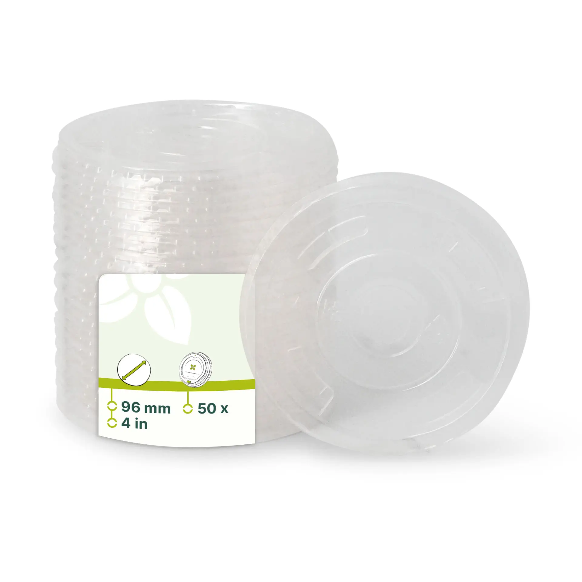 PLA-Flachdeckel Ø 96 mm, Halmloch