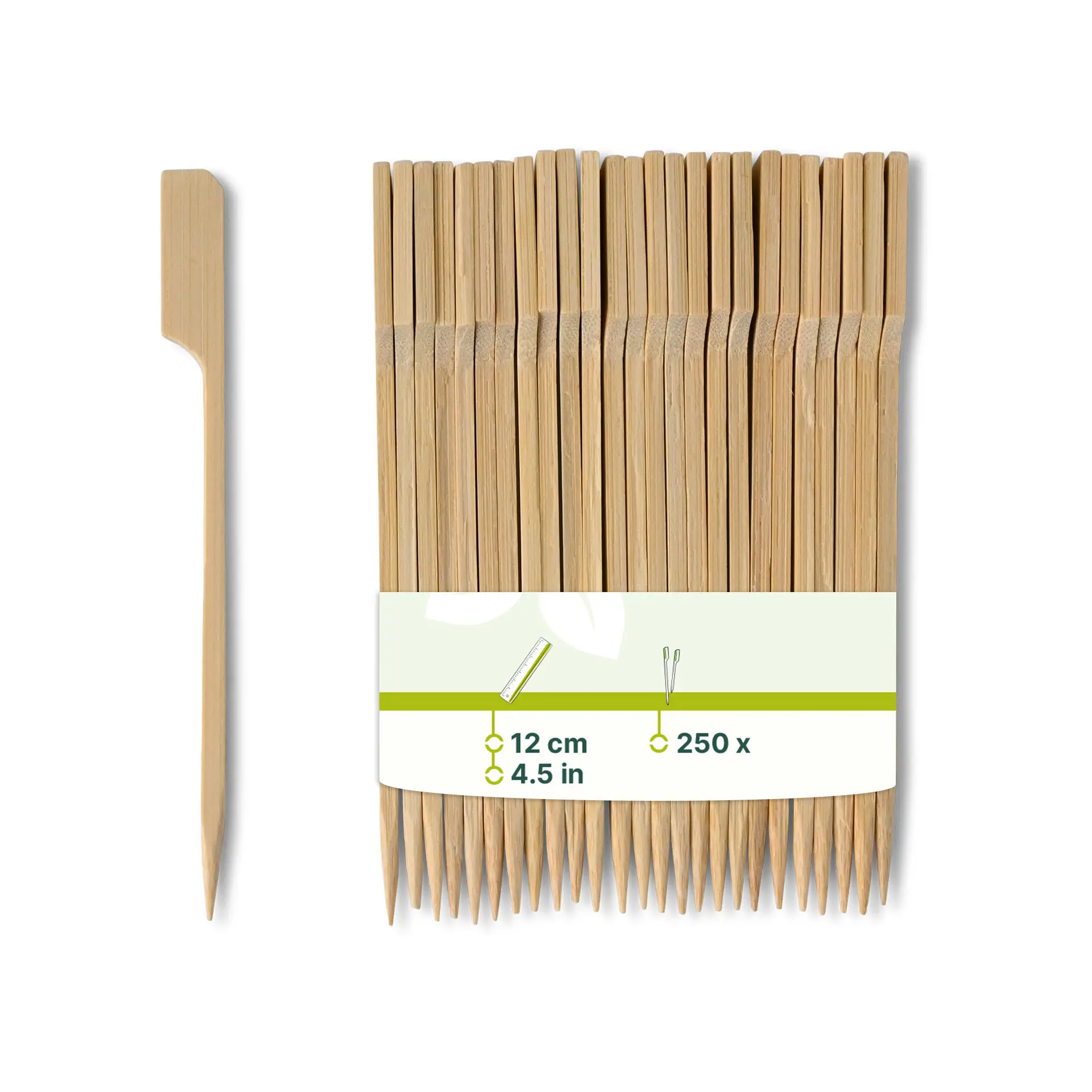 Flaggenspieße aus Bambus, 12 cm, unbehandelt