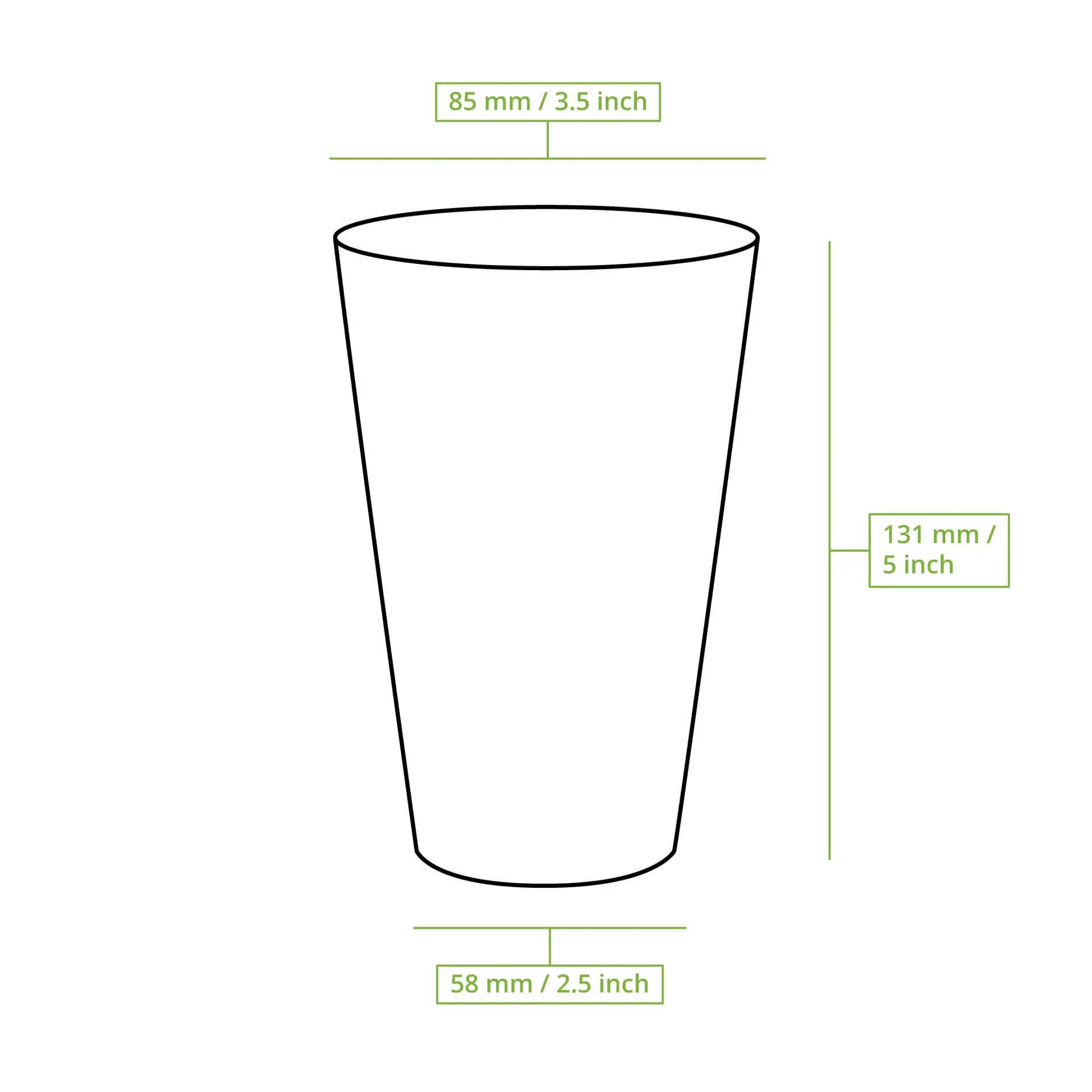 Mehrwegbecher 400 ml, Ø 85 mm, PP, transparent