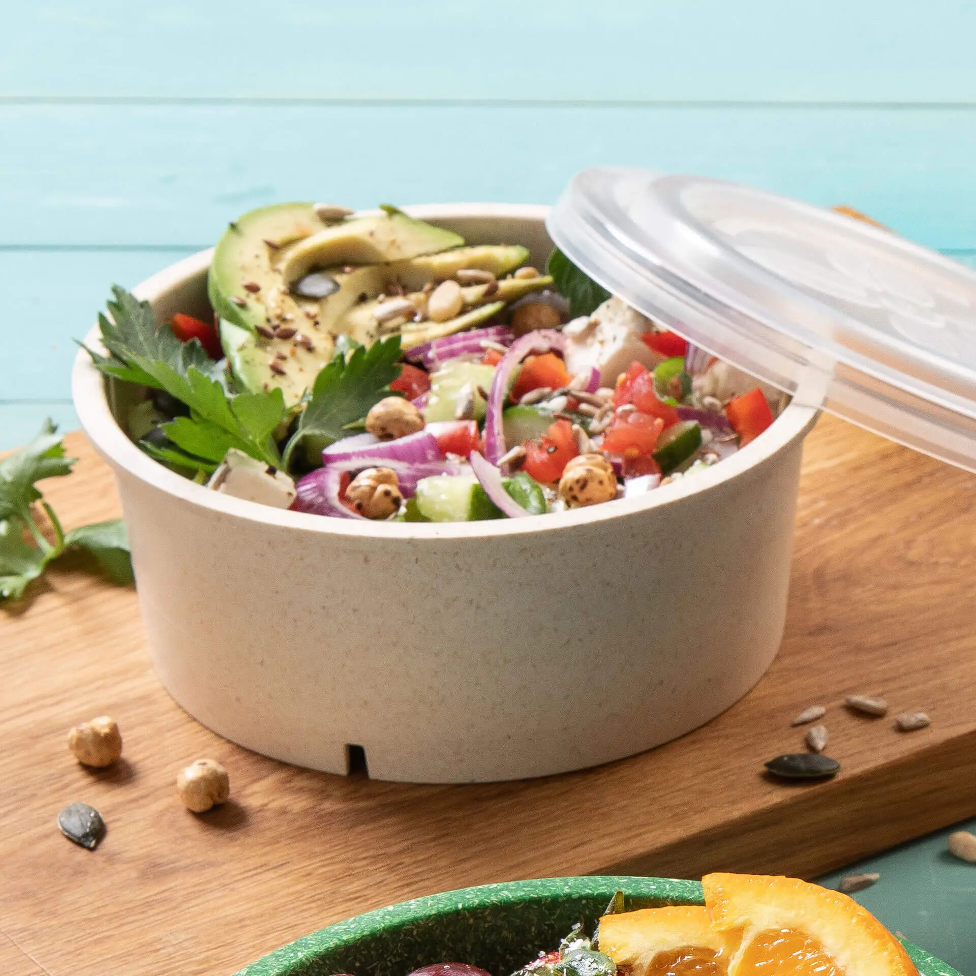 Ciotole riutilizzabili "merways Bowl" 650 ml, Ø 150 mm, anacardo / crema-bianco