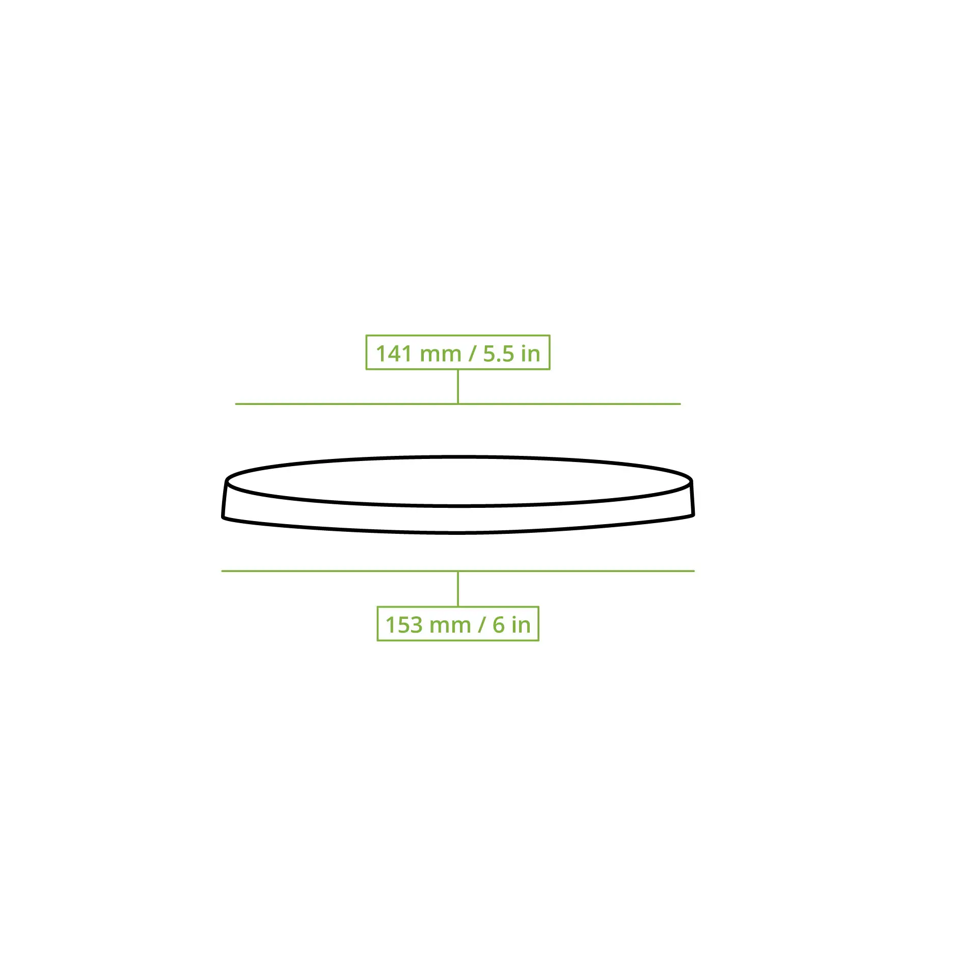 rPET-Deckel Ø 150 mm, klar