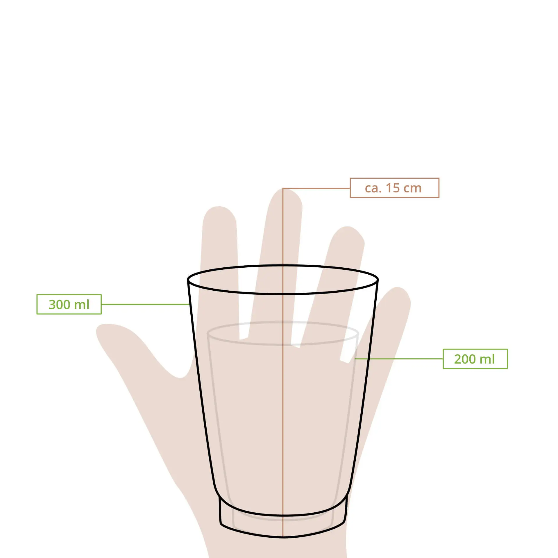 Bicchiere da caffè to go, 300 ml / 12 oz, Ø 90 mm, doppia parete, marrone / interno bianco, rivestito in PLA