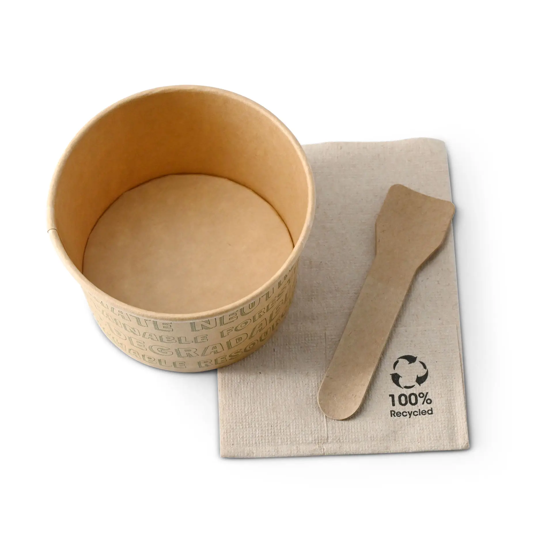 Papp-Eisbecher (bio-beschichtet) 150 ml / 6 oz, ungebleicht, EcoUp