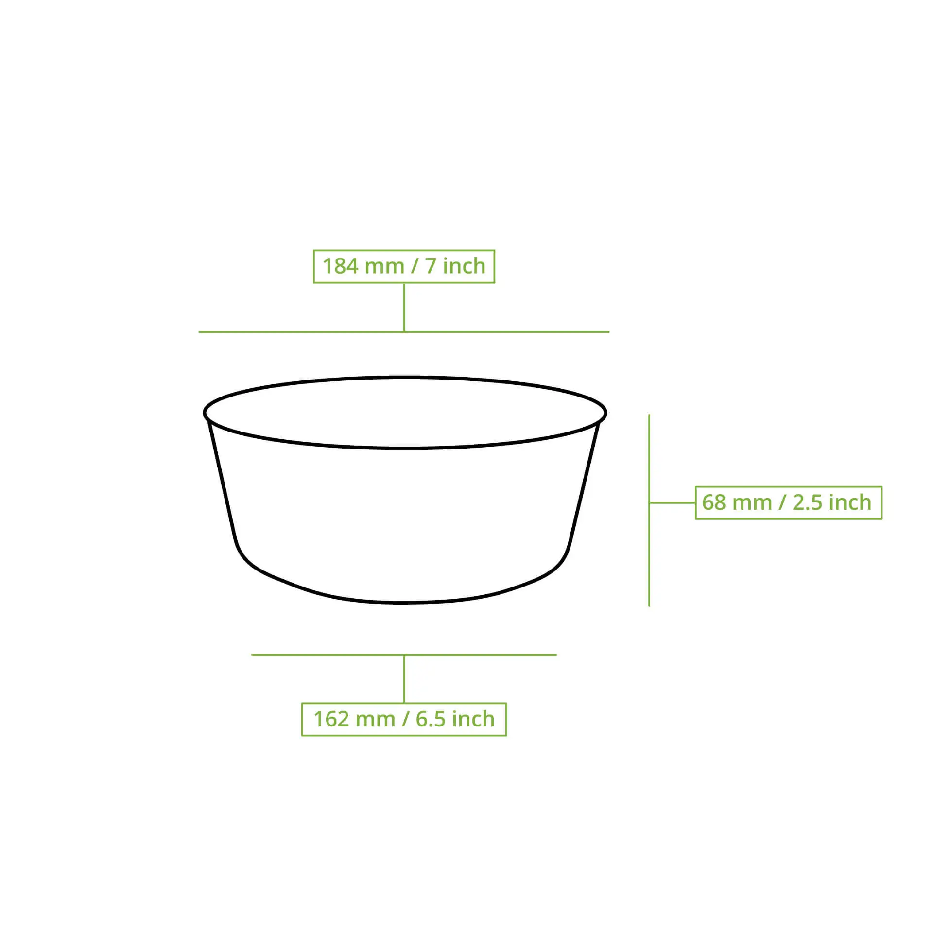 Mehrweg-Schalen "merways Bowl" 1.000 ml, Ø 185 mm, Pfeffer / grau