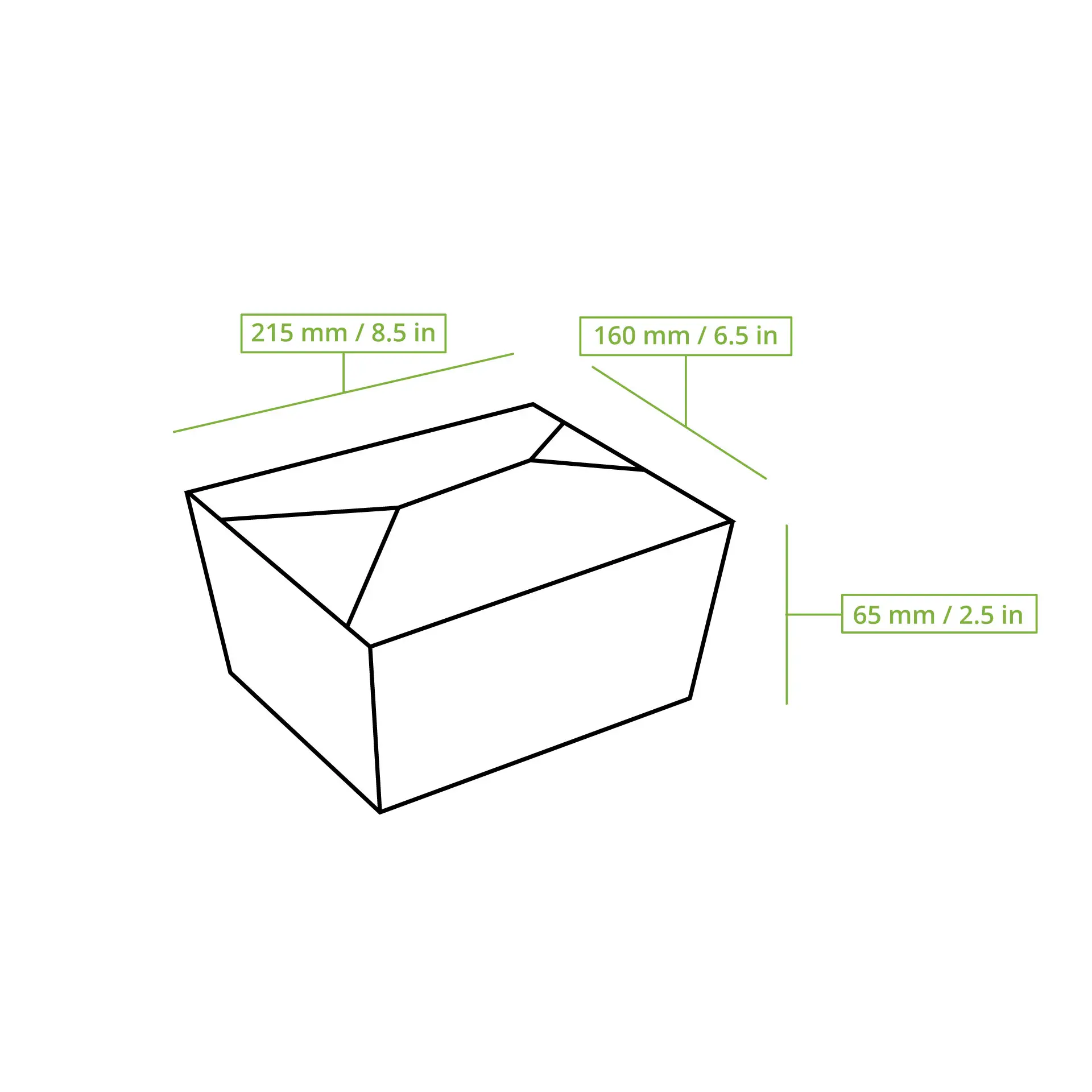 Take-away Boxen (beschichtet) 1500 ml, braun