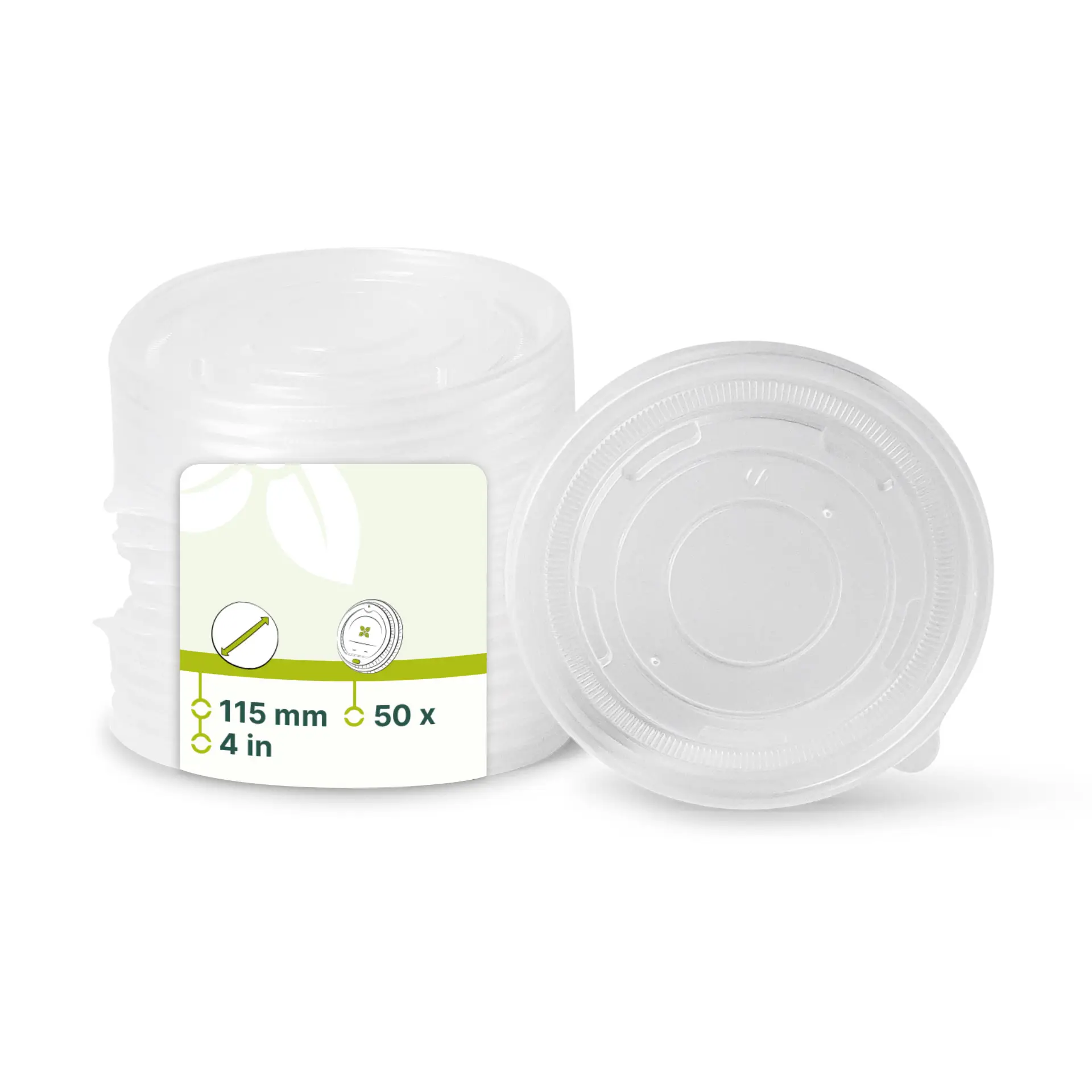 PP-Flachdeckel Ø 115 mm, geschlossen (f. Universal-Becher)