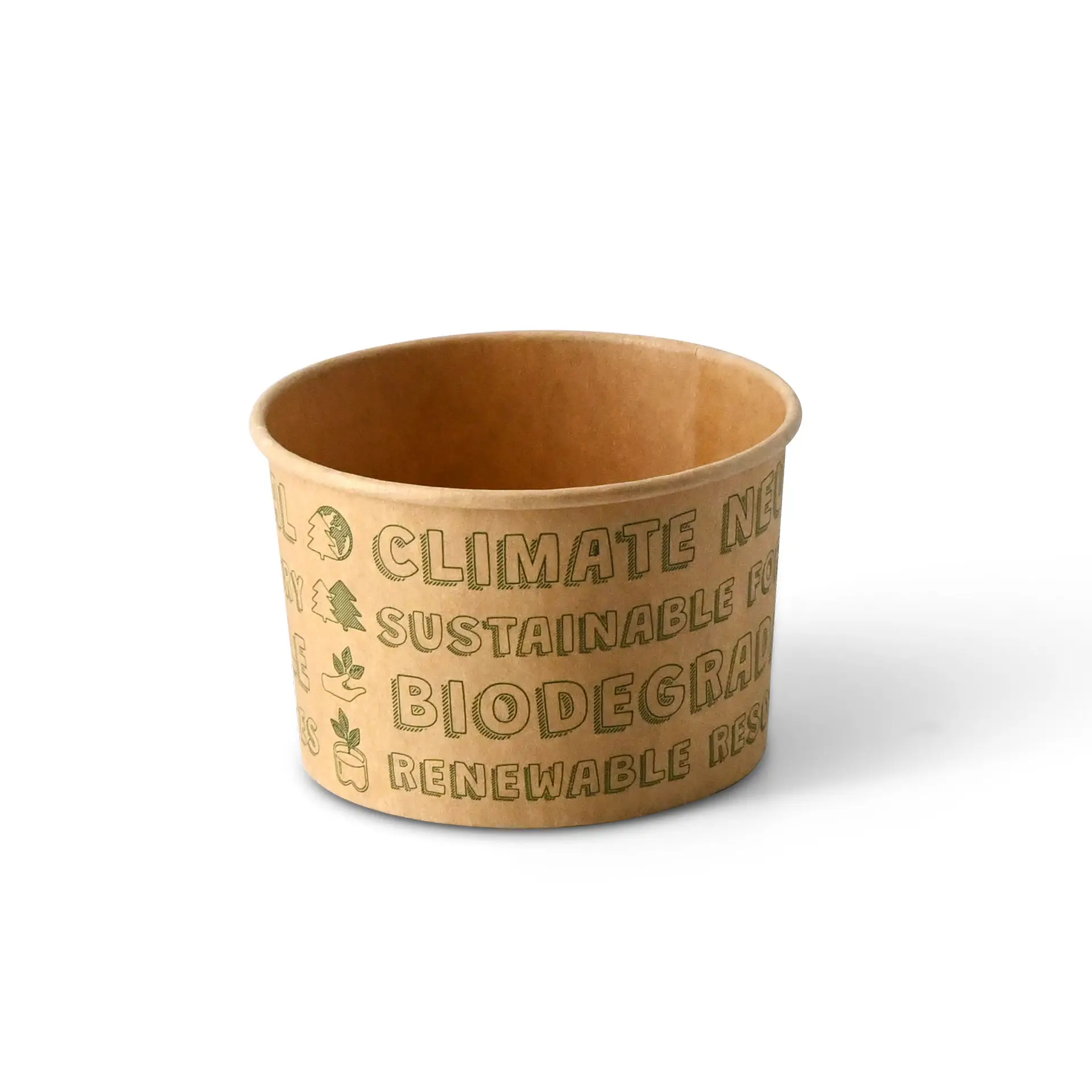 Papp-Eisbecher (bio-beschichtet) 150 ml / 6 oz, ungebleicht, EcoUp