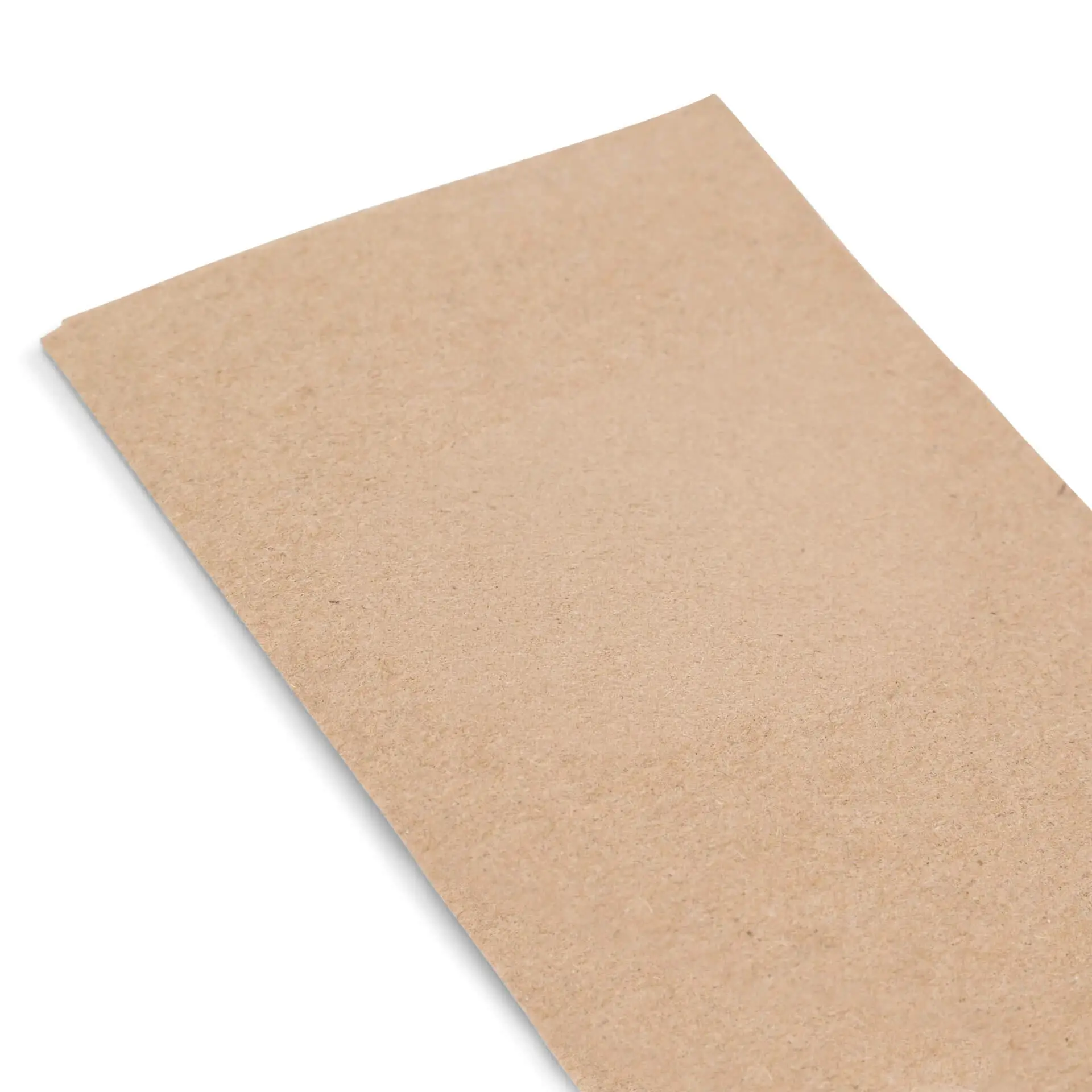 Tovagliolo in carta riciclata non sbiancata, rettangolare, con design stampato verde e il testo "Made by Nature".