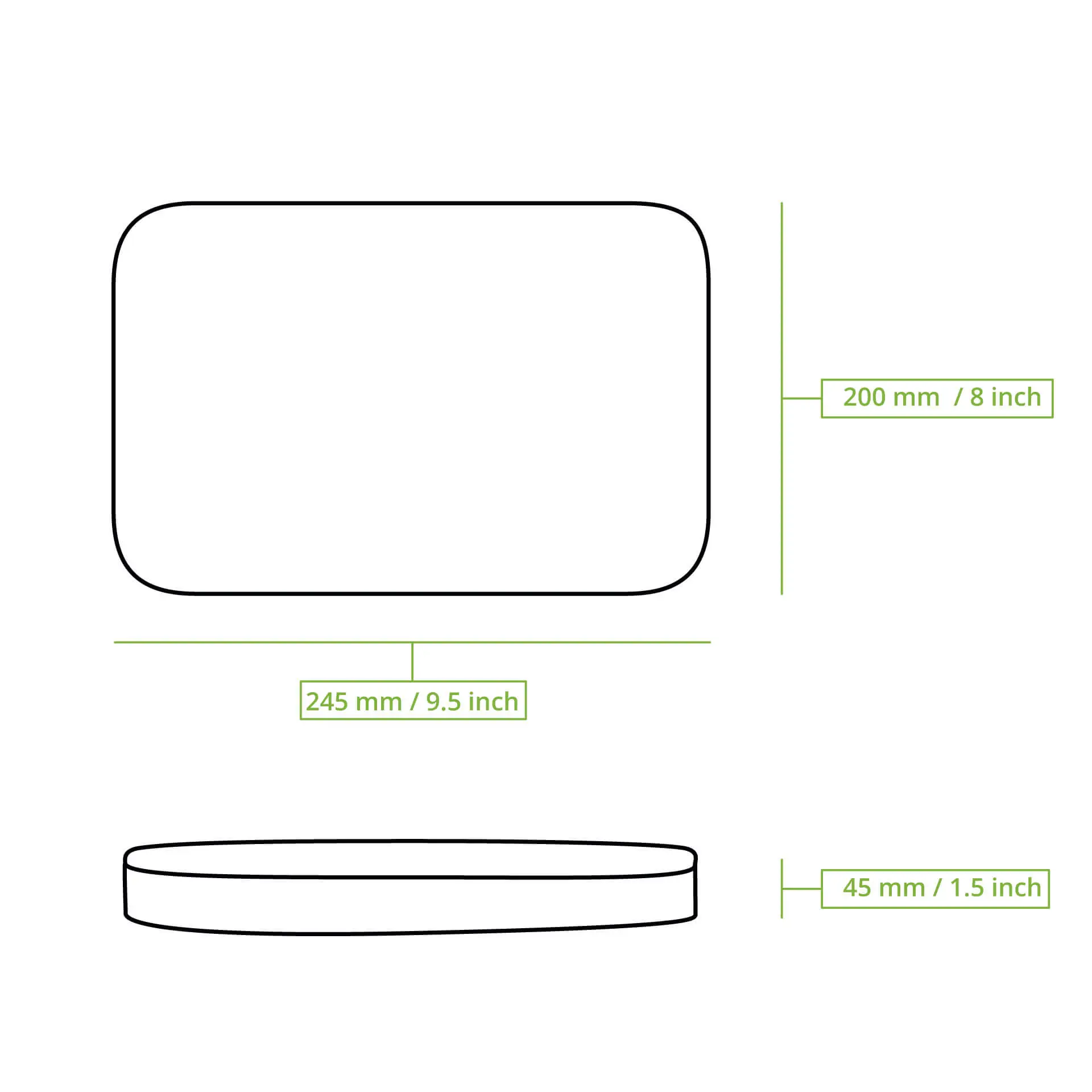 Mehrwegdeckel "merways Box" 24,5 x 20 x 4,5 cm, PP, grau