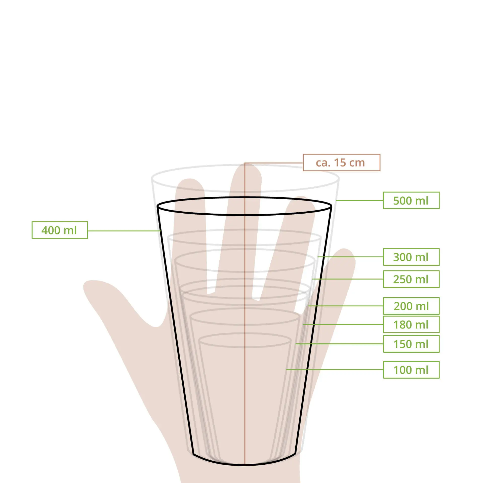 Bicchiere di carta 400 ml / 16 oz, Ø 90 mm, monostrato, marrone, con rivestimento in PLA