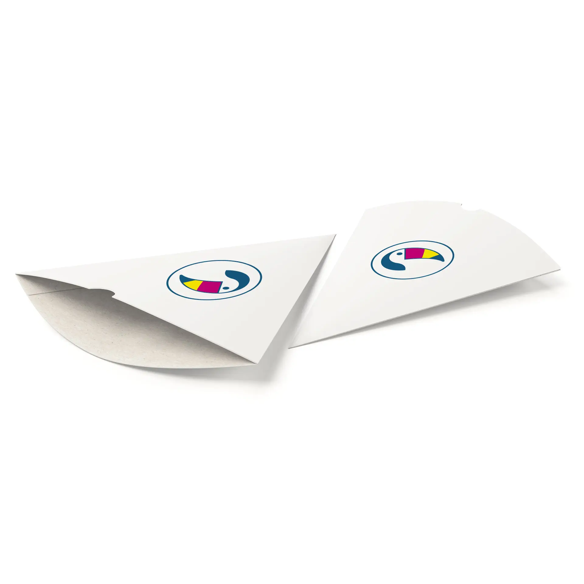 Pommestüte / Spitztüte bedruckt 18,3 x 1,8 cm, weiß