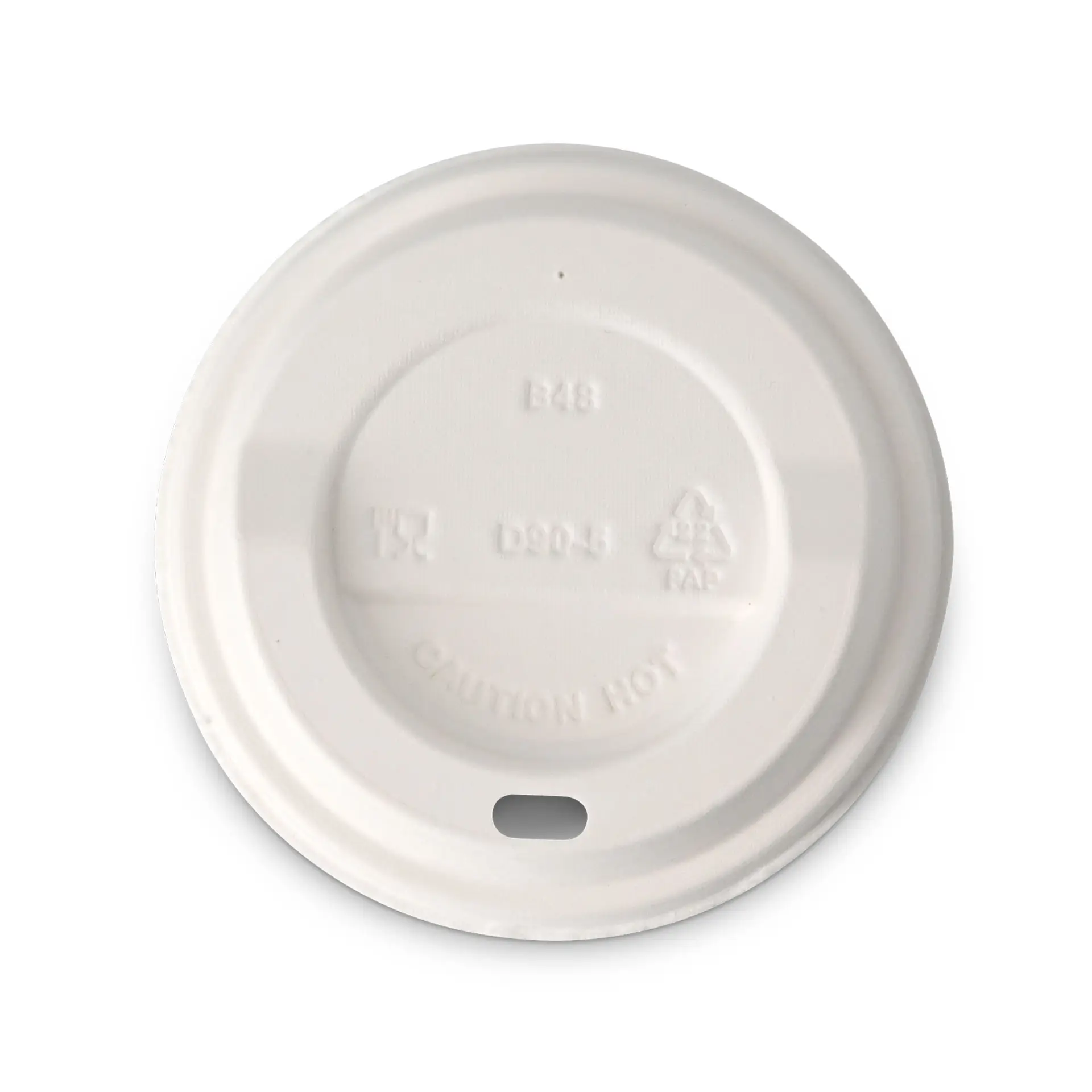 Papp-Deckel Ø 90 mm, weiß, Trinköffnung
