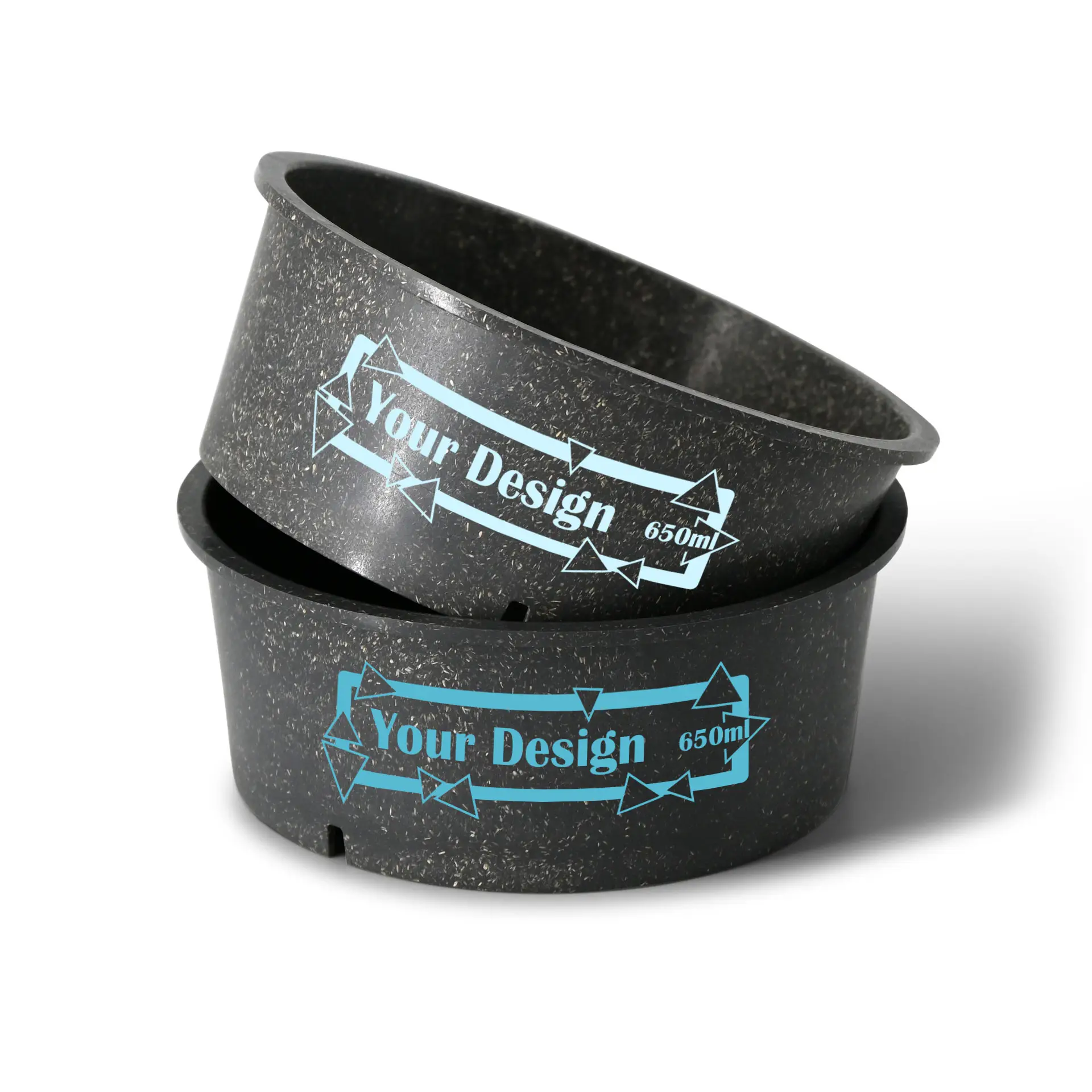 Ciotola riutilizzabile personalizzata, 650 ml, grigio