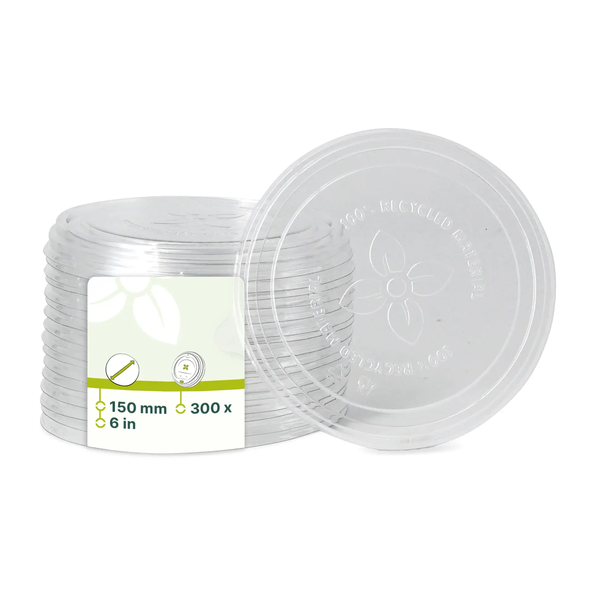 rPET-Deckel Ø 150 mm, klar
