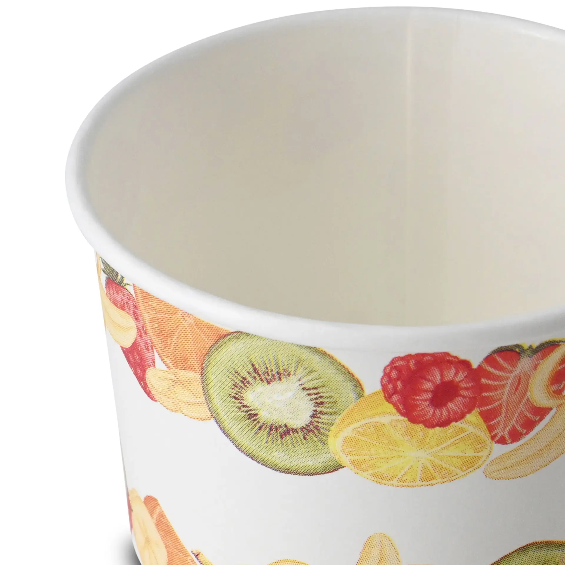 Coppetta gelato stampata (rivestita) M "Frutta" 200 ml, max. 270 ml, Ø 92 mm