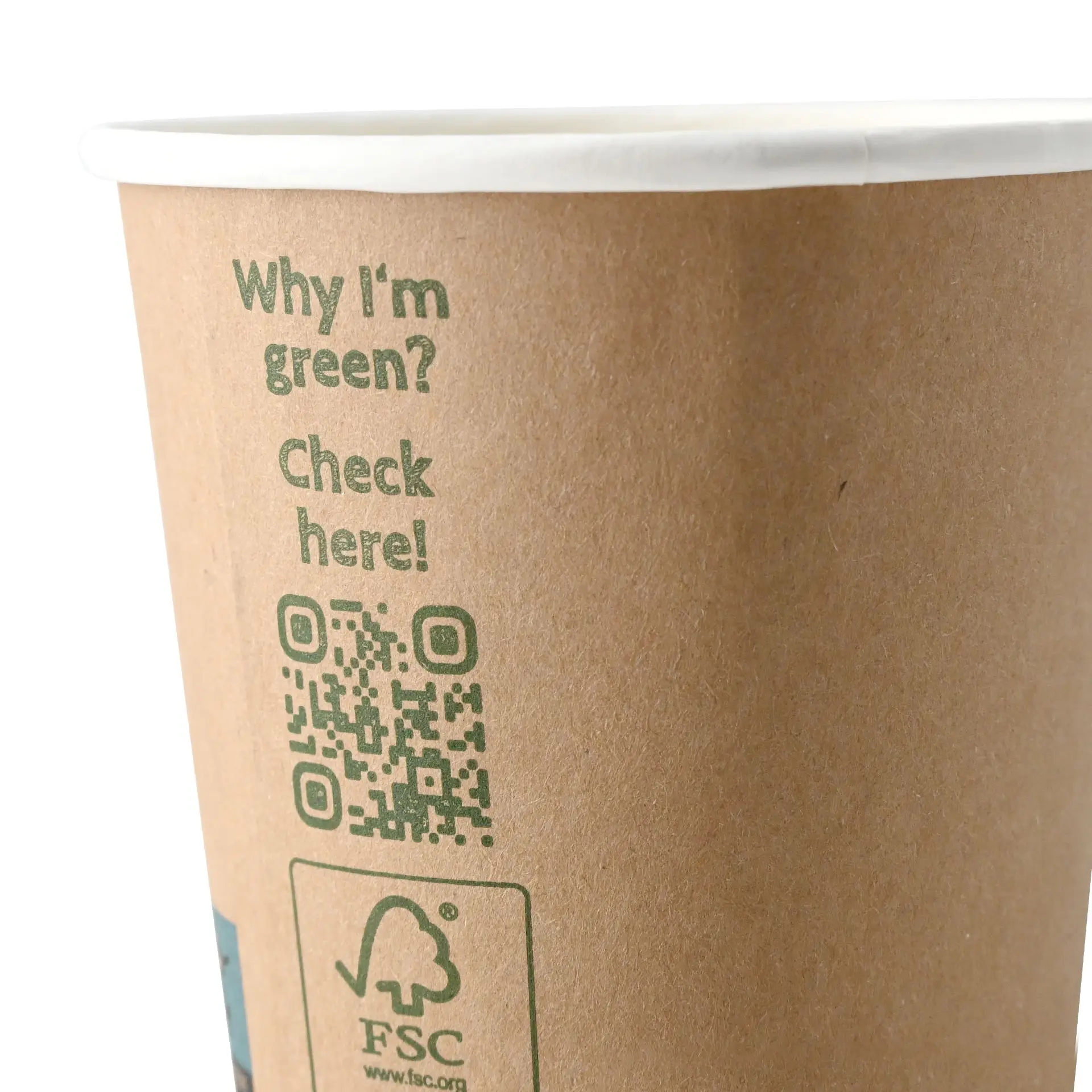 Bicchiere da caffè to go, 200 ml / 8 oz, Ø 80 mm, doppia parete, marrone / interno bianco, rivestito in PLA