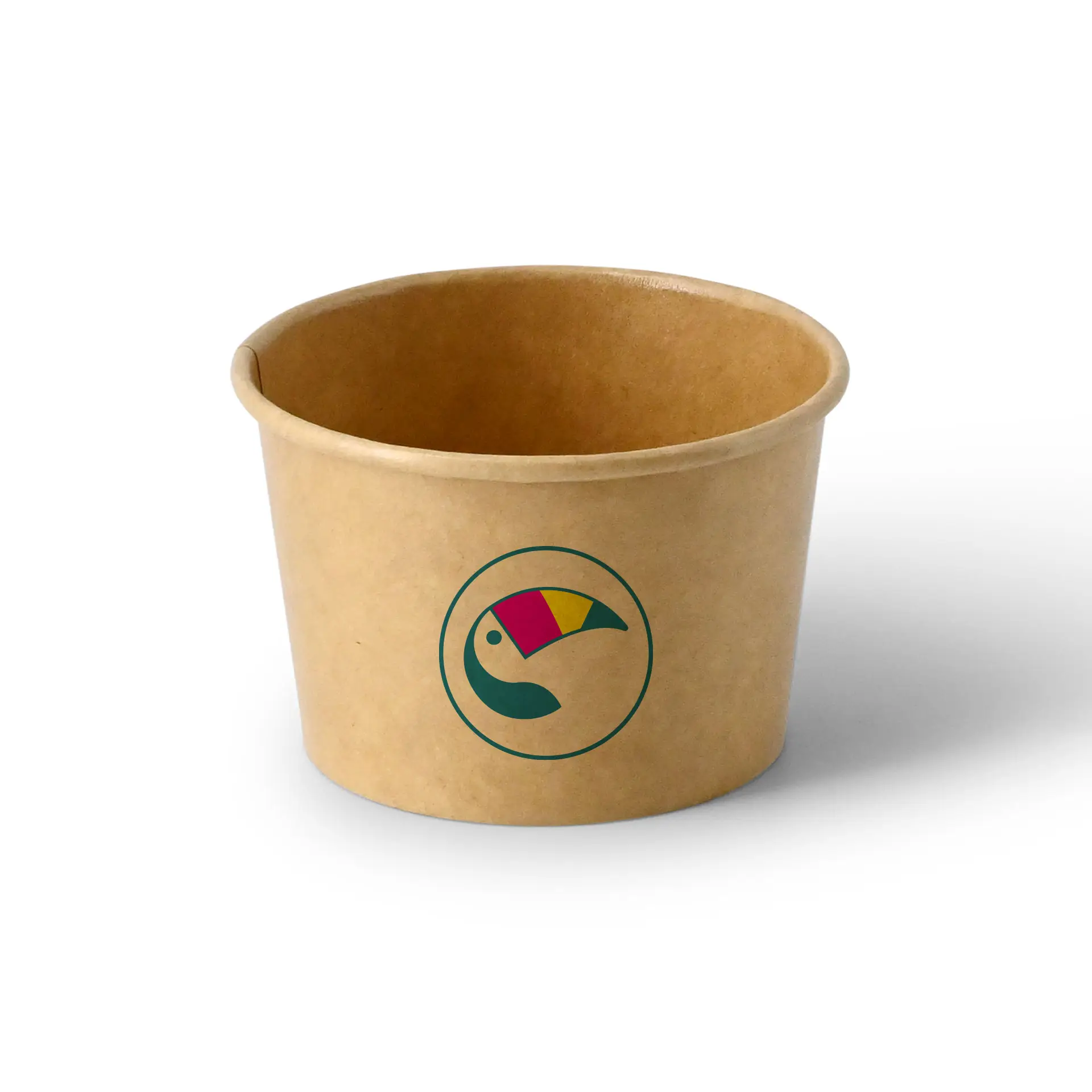 Eisbecher bedrucken, 125 ml / 5 oz, braun, PLA-beschichtet