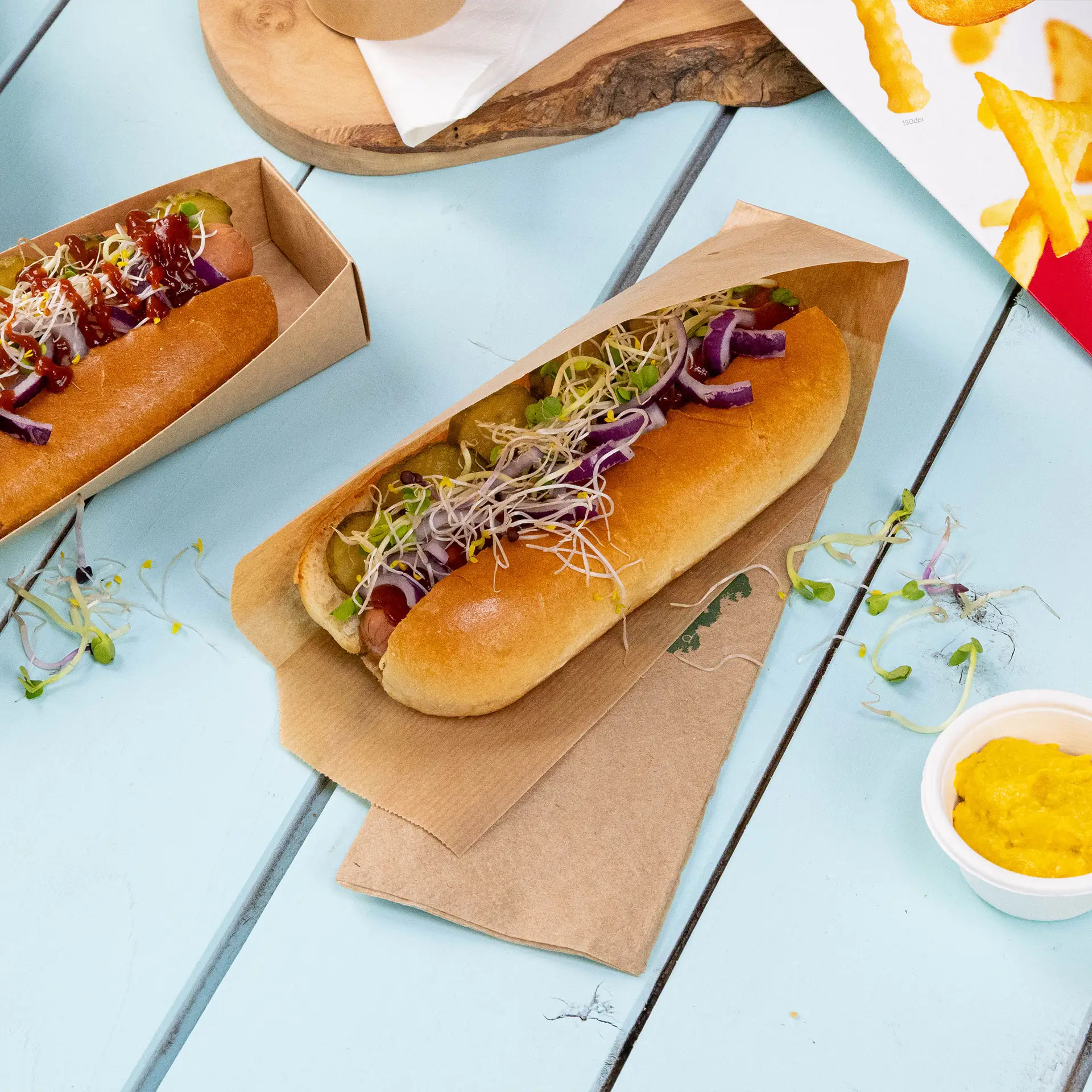 Carta per hot dog 8 x 20,5 cm