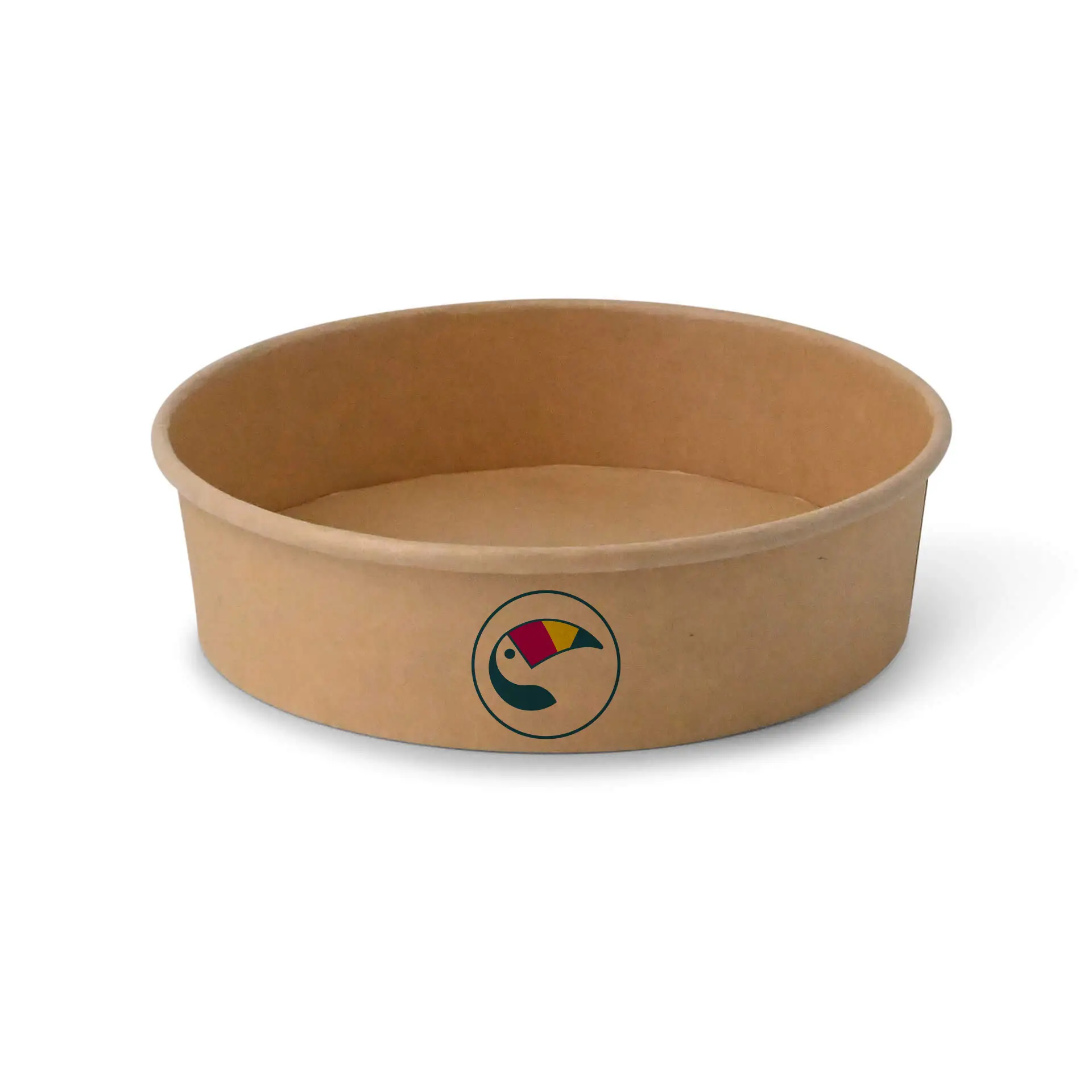 Ciotole per insalata personalizzate / Bowls stampate, 700 ml, Ø 185 mm, marrone, con rivestimento PE