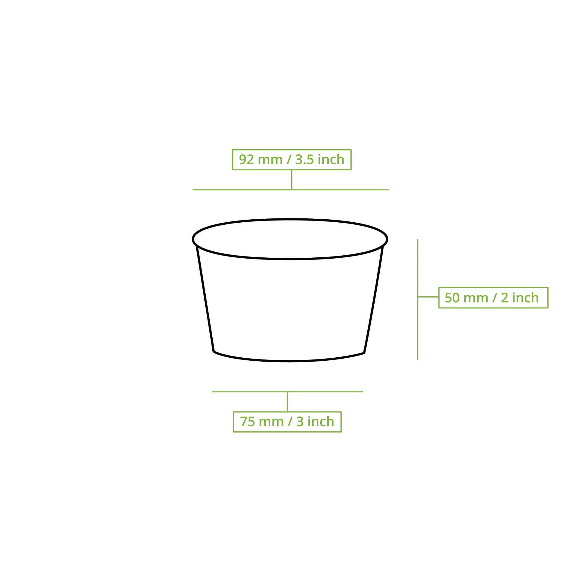 Eisbecher bedruckt (beschichtet) S "Früchte" 150 ml, max. 220 ml, Ø 92 mm