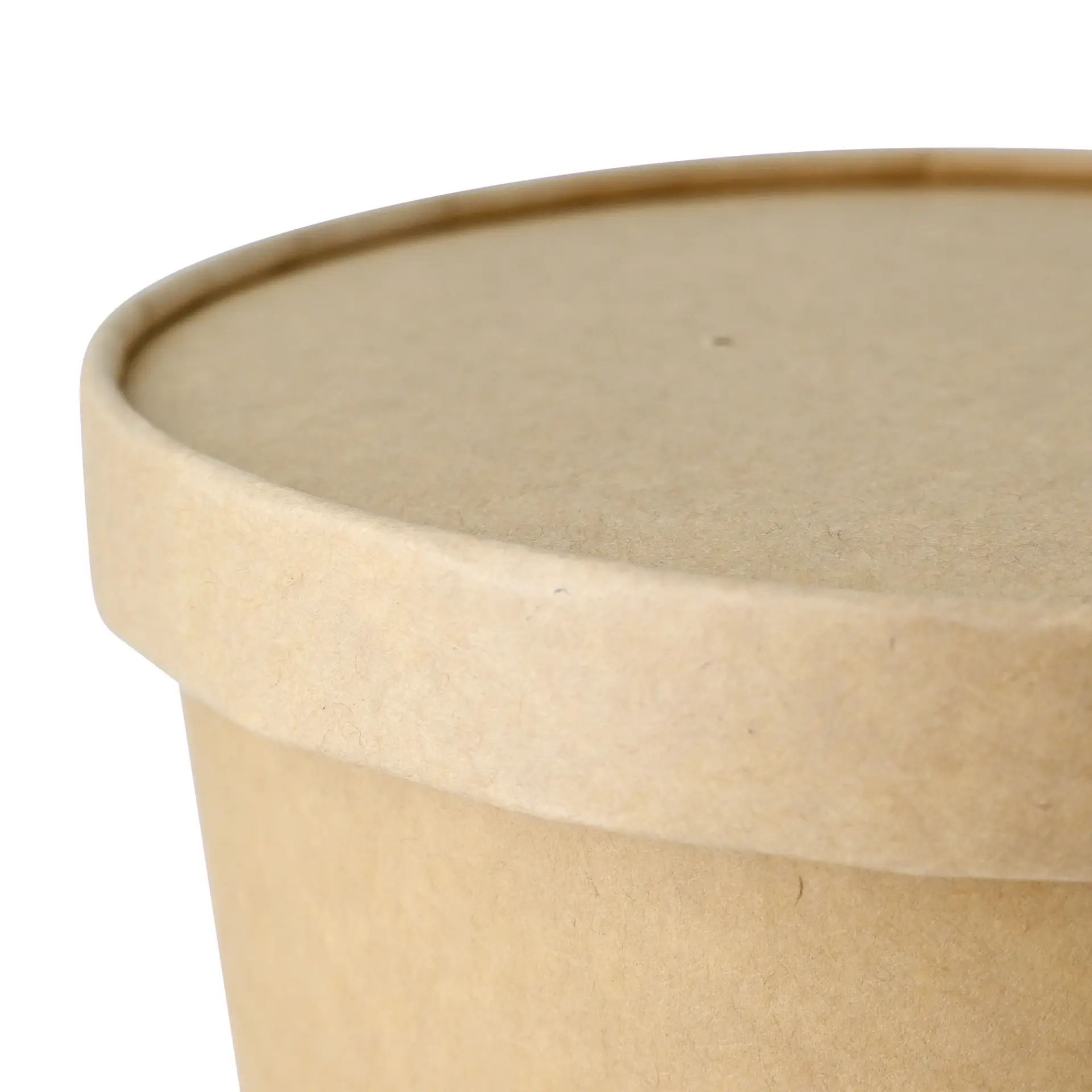 Karton-Membran-Deckel (bio-beschichtet) Ø 150 mm, braun