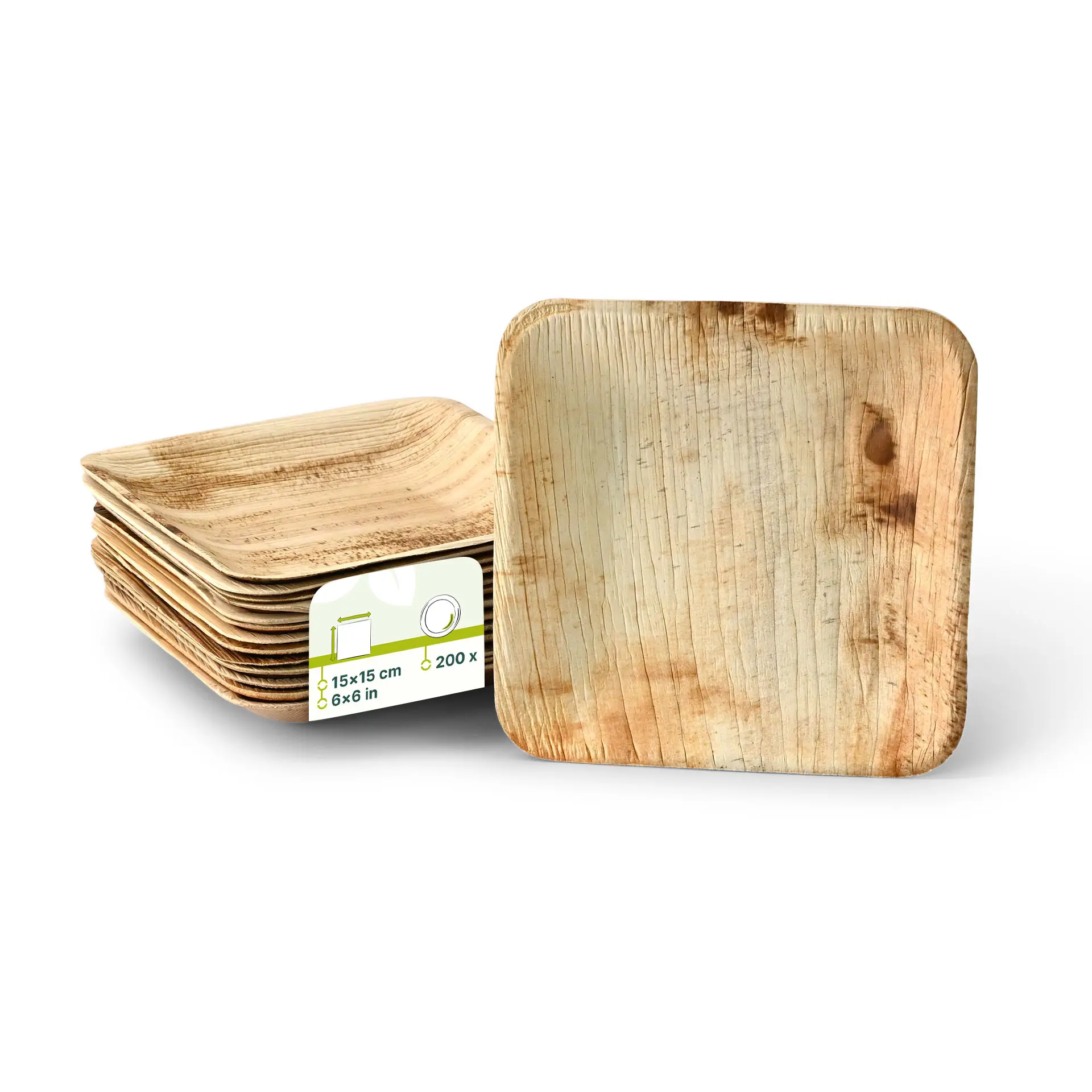 Palmblatt Teller "Palmware®" 15 x 15 cm, quadratisch