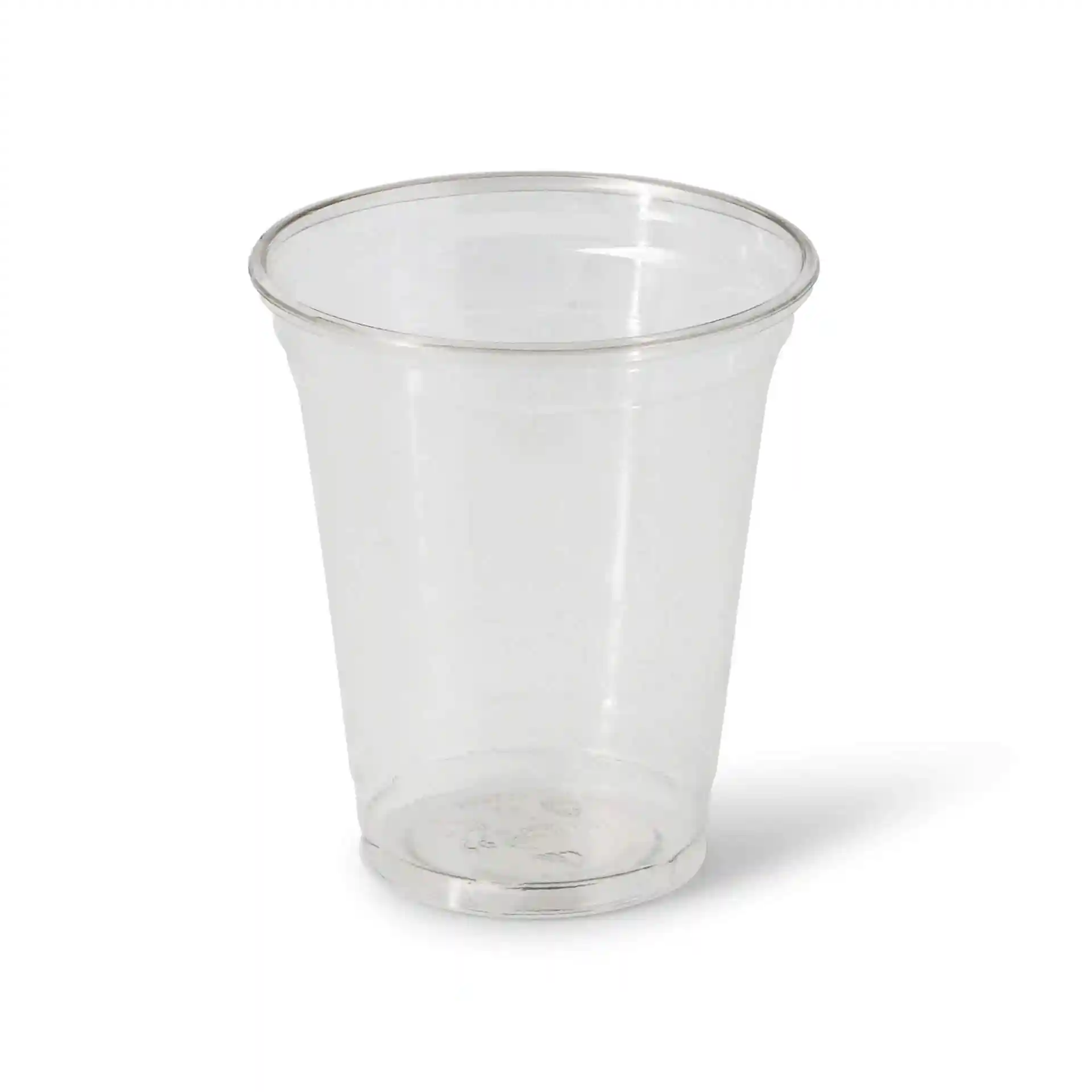 Bicchiere trasparente da 12 oz in rPET con un diametro di 95 mm e un'altezza di 107 mm.