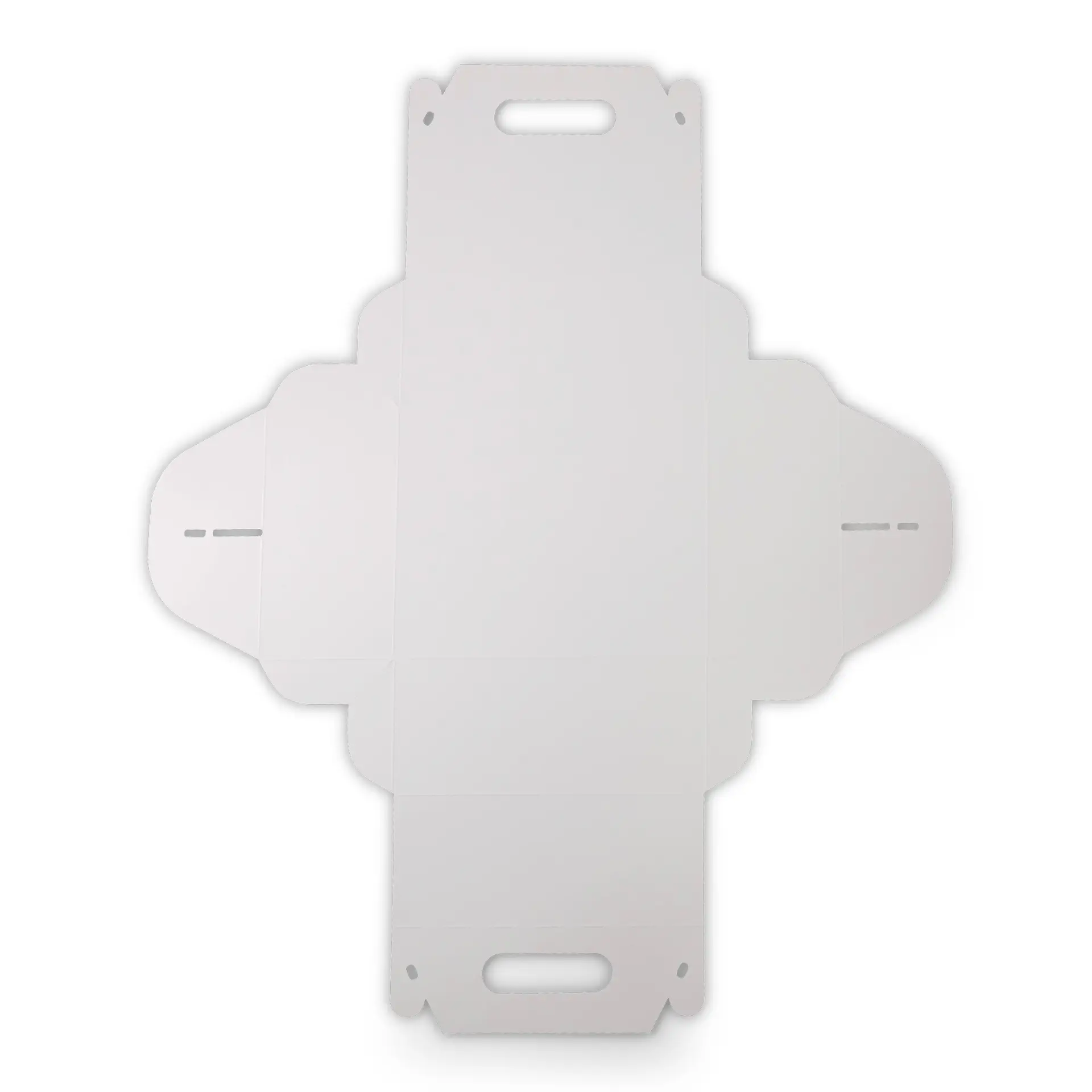 Kuchenbox aus Pappe mit Griff M, 21 x 16 x 9 cm, weiß, faltbar