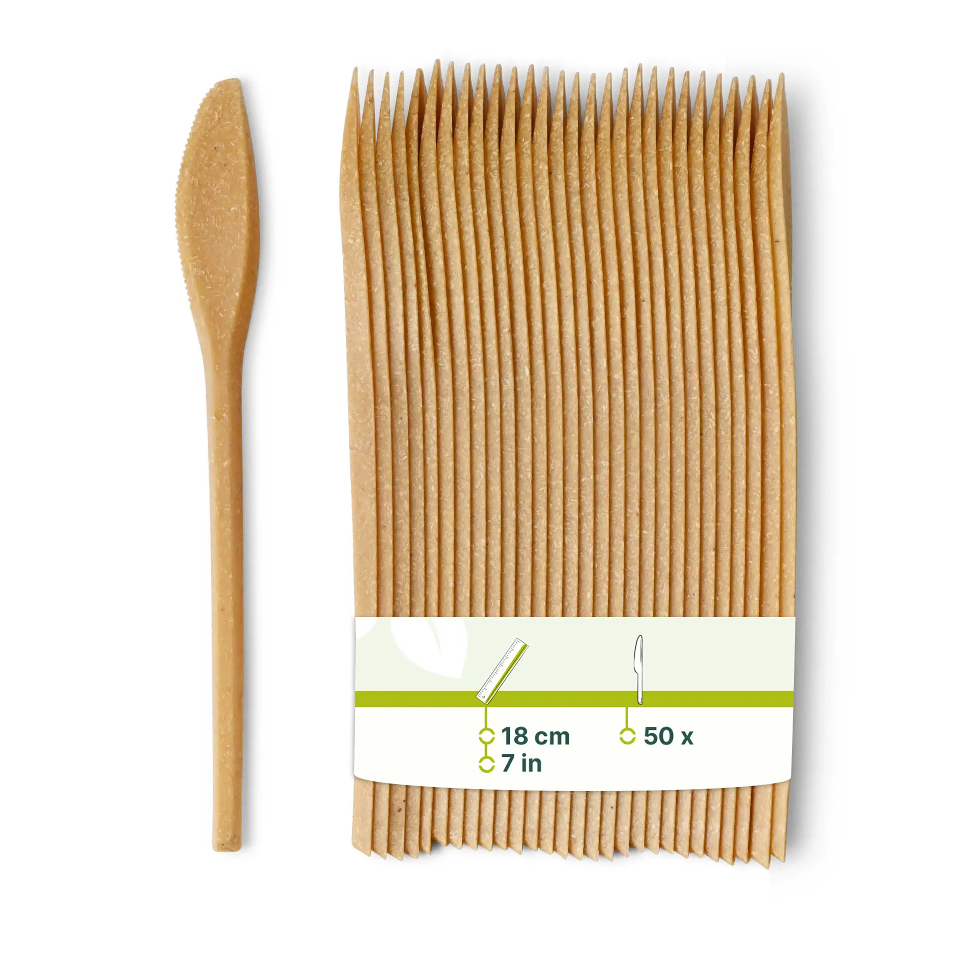 Mehrweg-Messer 18 cm, braun