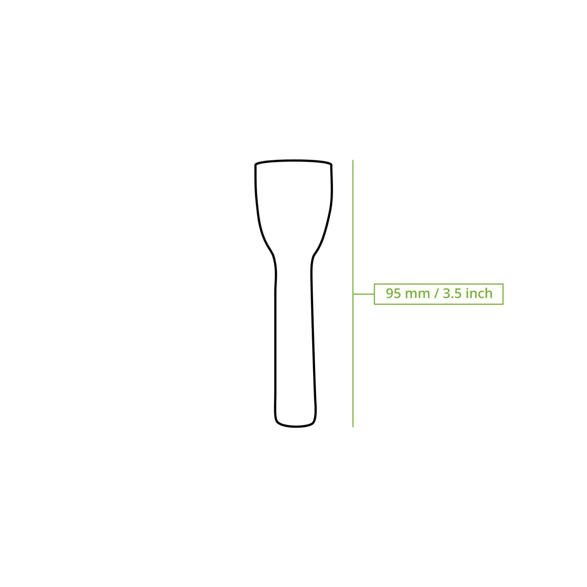 Mehrweg-Eisspatel 9,5 cm, Karamell / braun