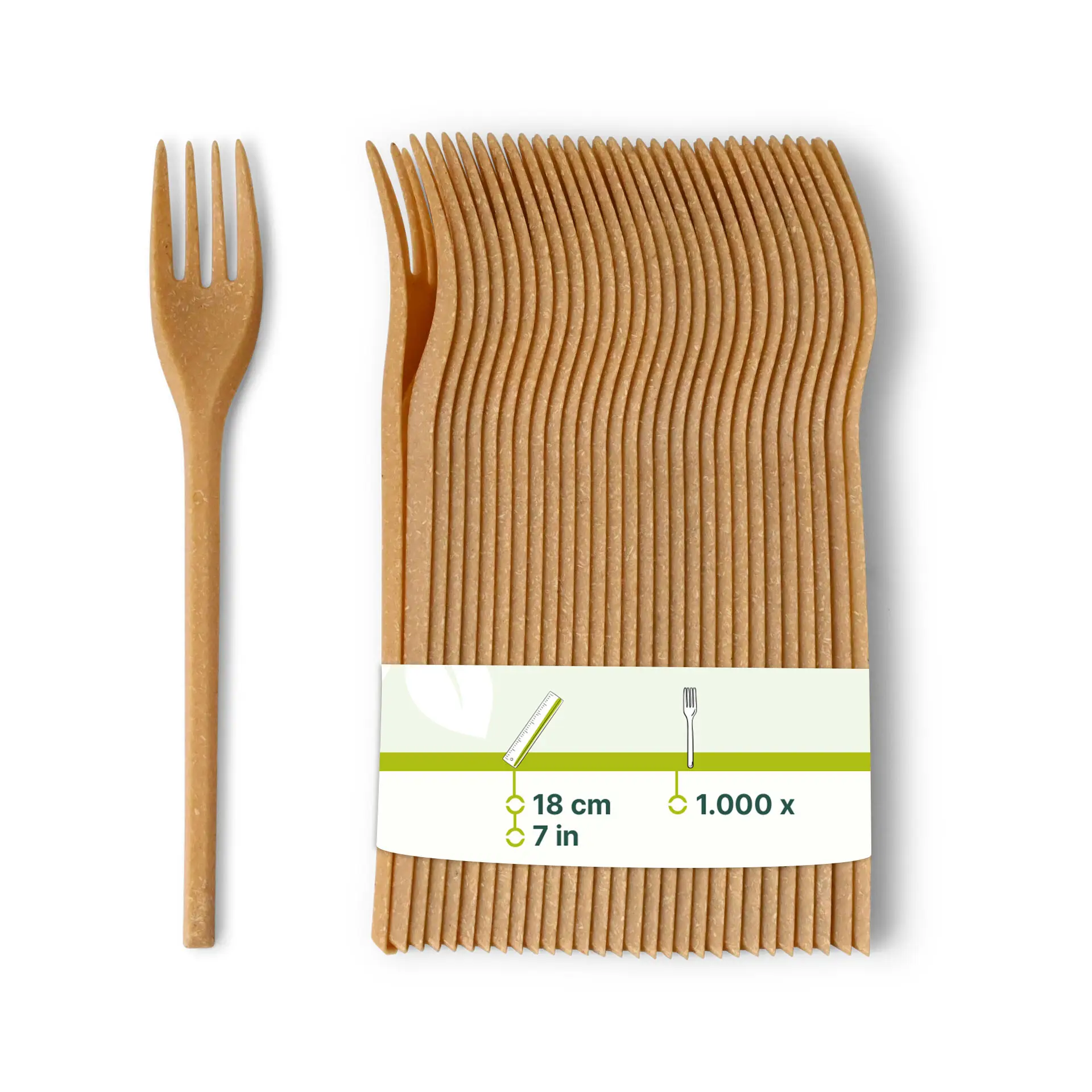 Mehrweg-Gabeln 18 cm, braun