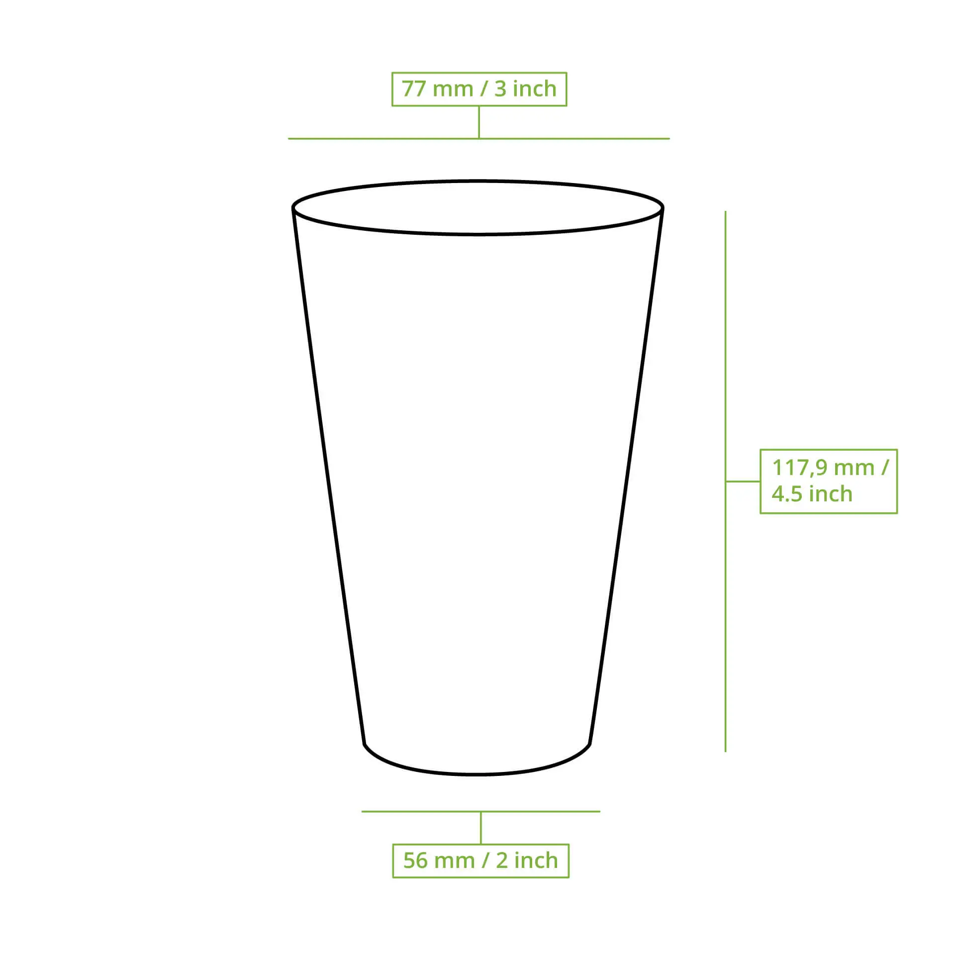 Mehrwegbecher 300 ml, Ø 77 mm, PP, transparent