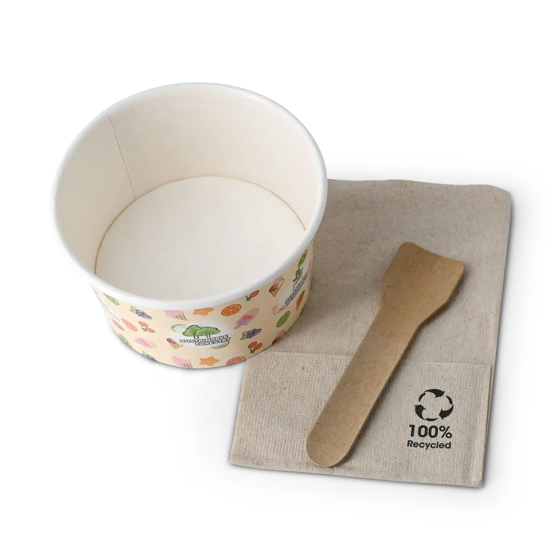 Papp-Eisbecher 150 ml / 6 oz, gelb