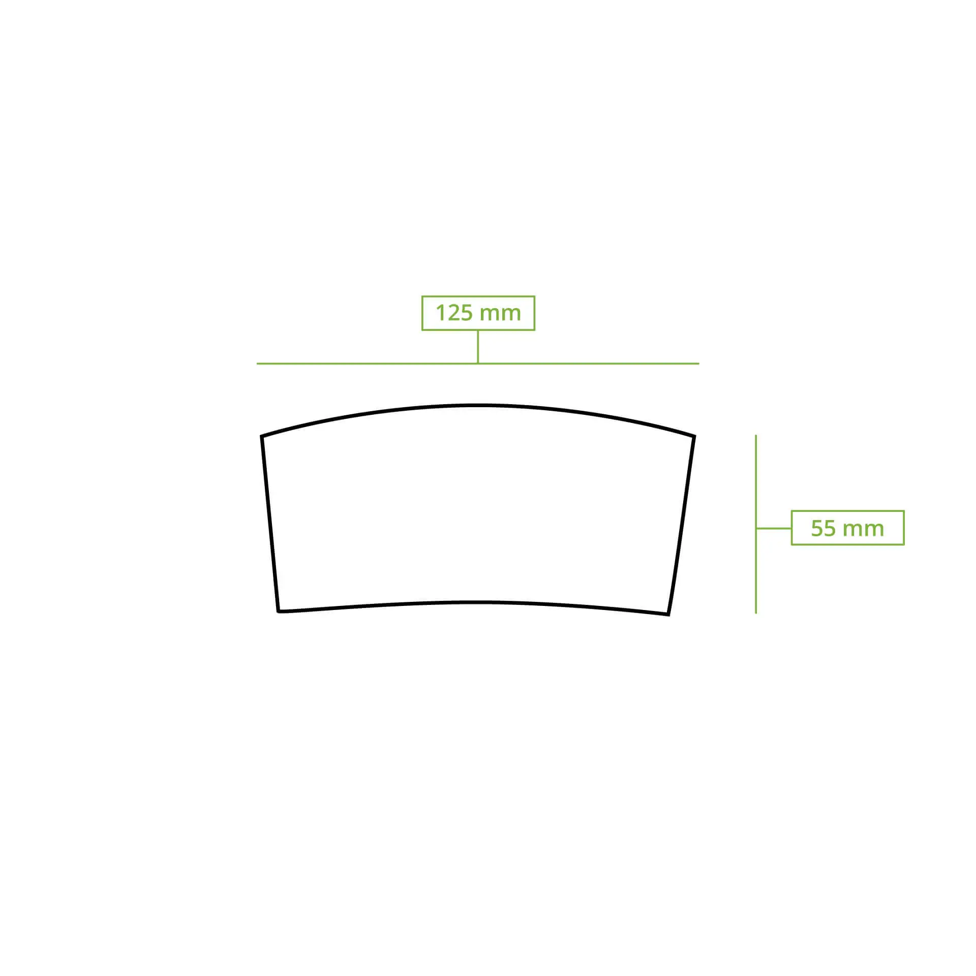 Manica in cartone marrone con texture interna a righe, progettata per bicchieri di carta da 300, 400 o 500 ml, misura 125 mm di larghezza e 55 mm di altezza.