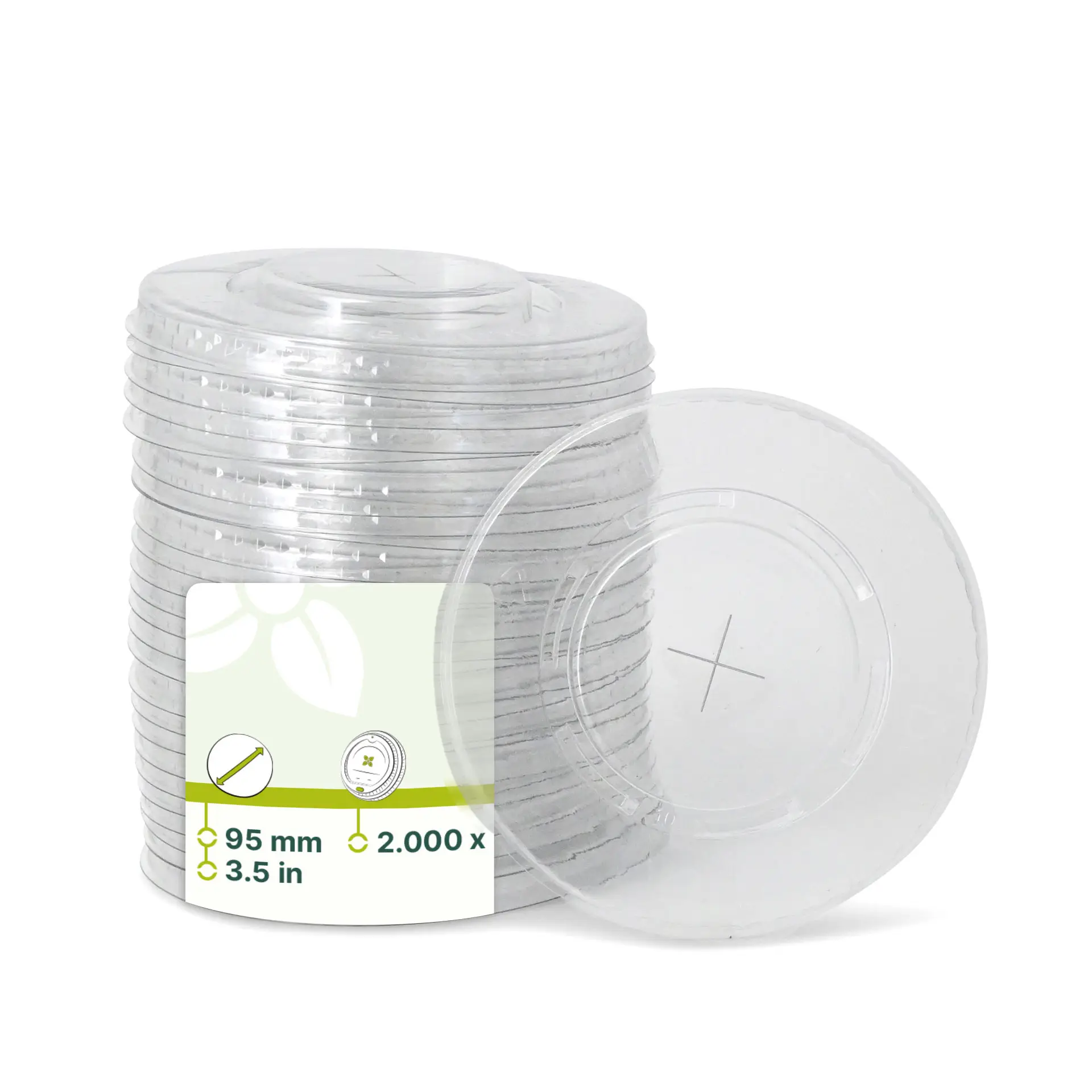 PLA-Flachdeckel Ø 95 mm, Halmkreuz