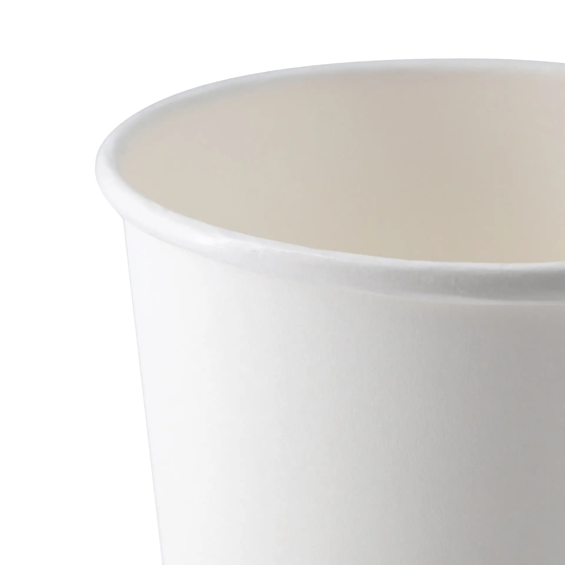 Tazza di cartone bianca progettata per alimenti caldi e freddi, dimensione 16 oz con rivestimento in PLA.