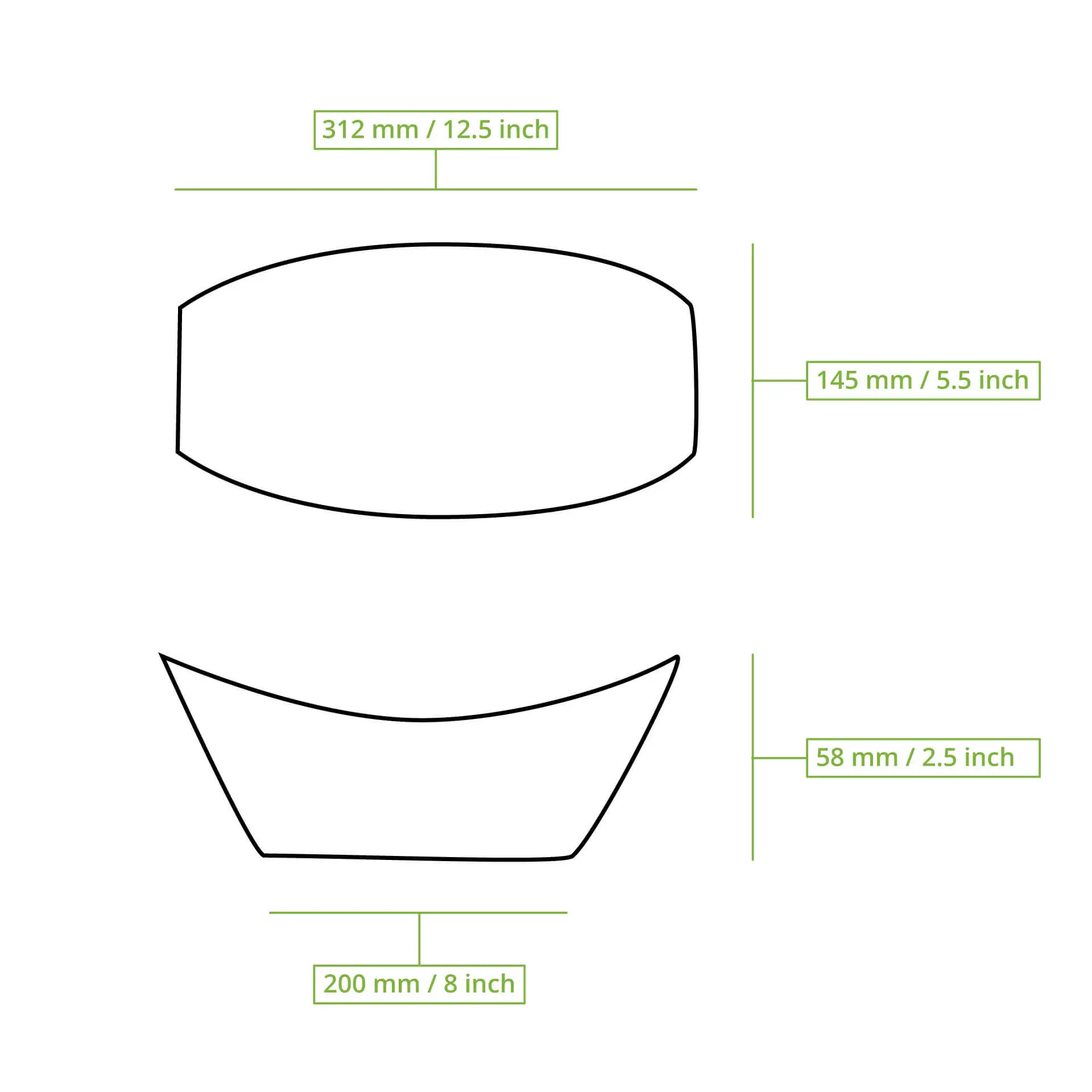Palmblatt Schiffchen "Palmware®" 30 cm