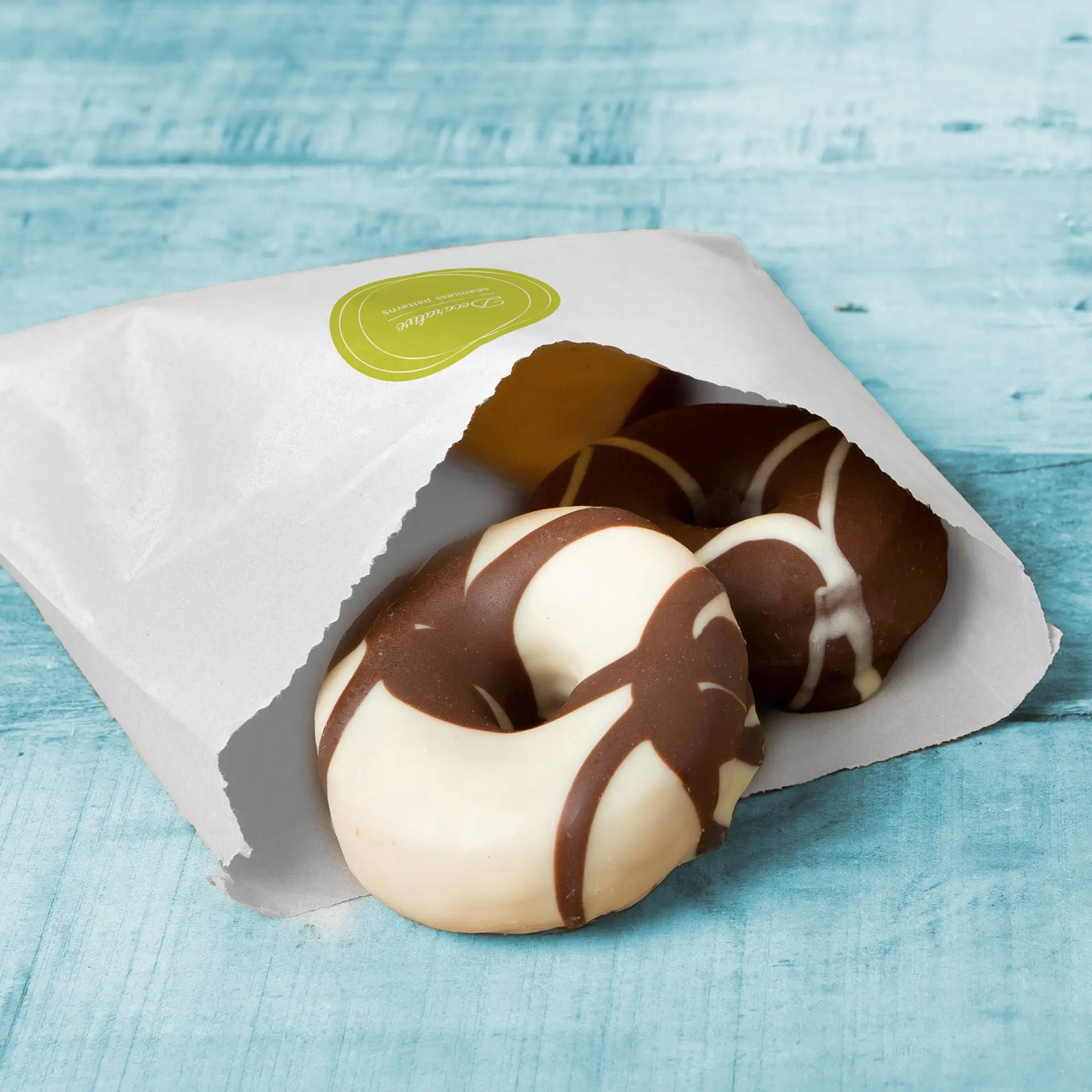 Stampa sacchetti piatti, bianco, 17 × 17 cm