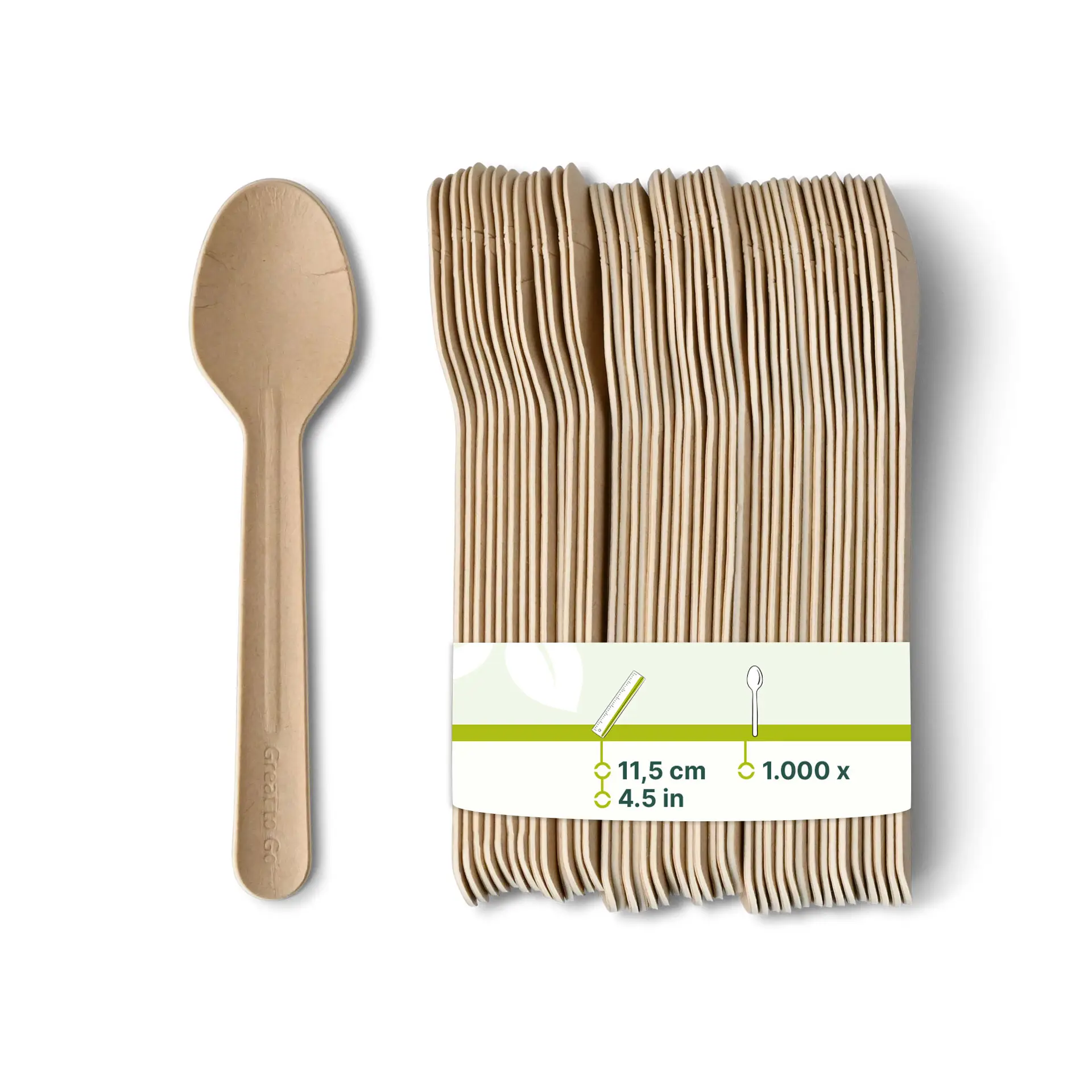 Teelöffel aus Papier 11,5 cm, braun