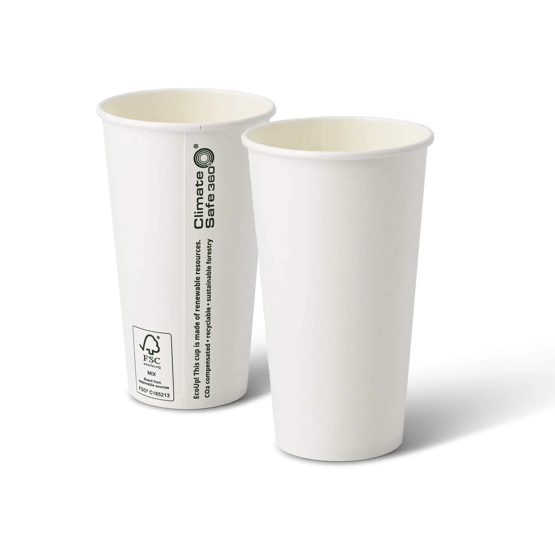 Pappbecher 500 ml / 20 oz, Ø 90 mm, weiß