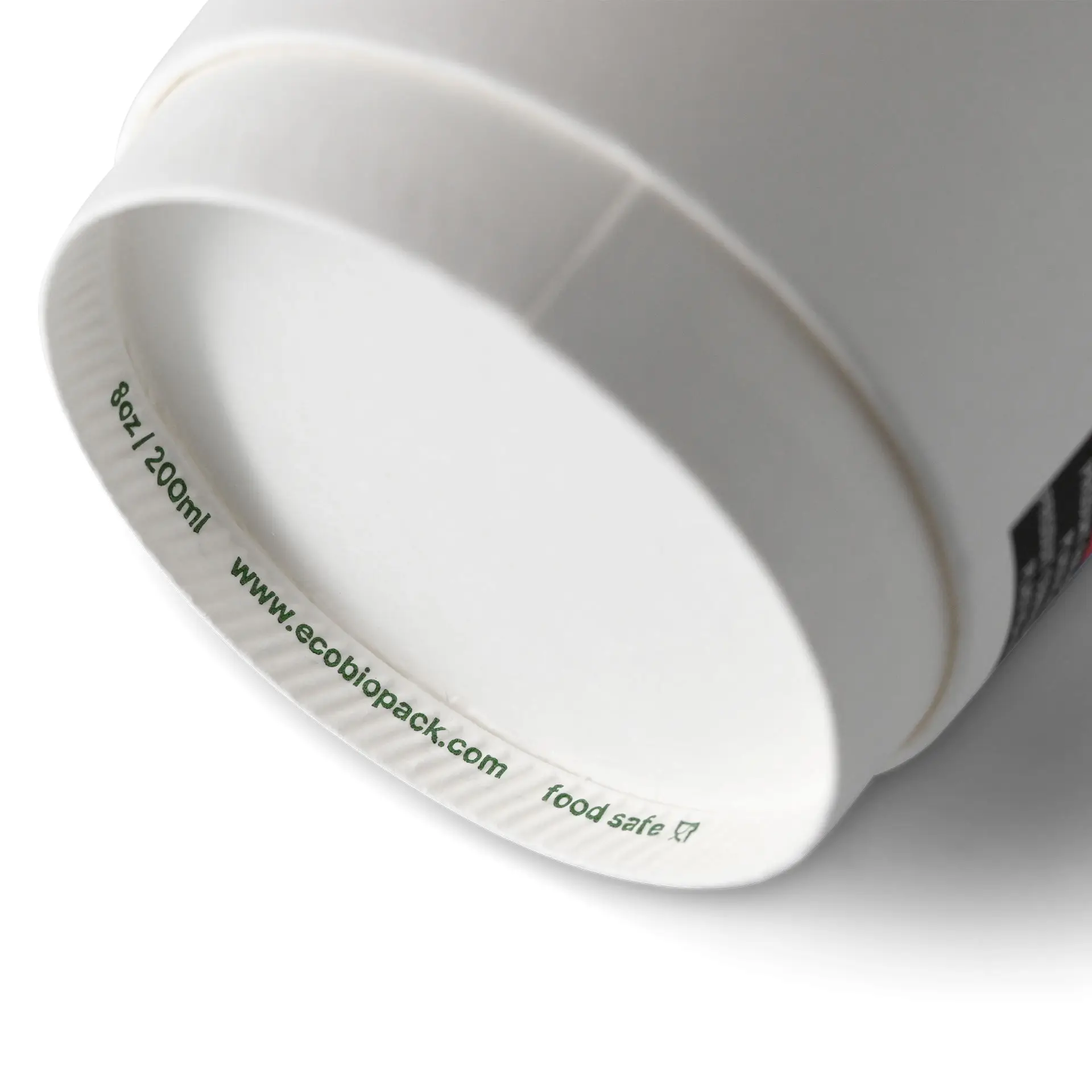 Bicchiere da caffè to go, 200 ml / 8 oz, Ø 80 mm, doppia parete, bianco, rivestito in PLA