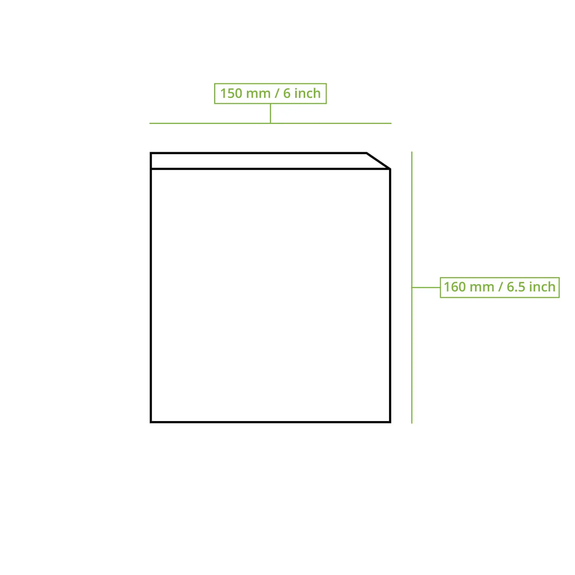 Snacktaschen aus Papier 15 x 16 cm, braun, seitlich offen