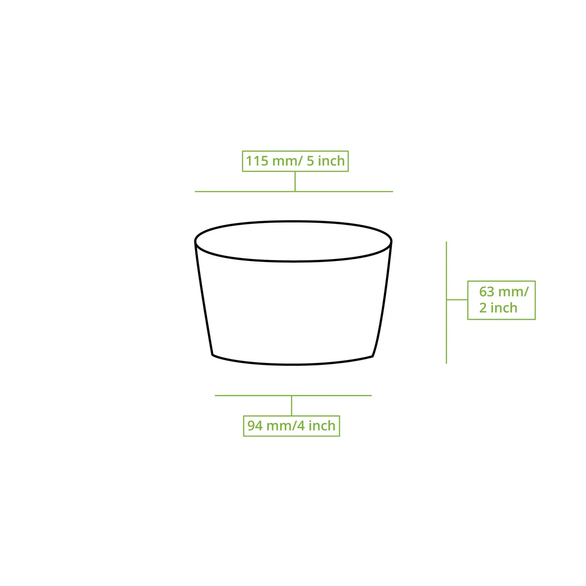 Karton-Universal-Becher (bio-beschichtet) 300 ml / 12 oz, Ø 115 mm, "EcoUp©"-Icons