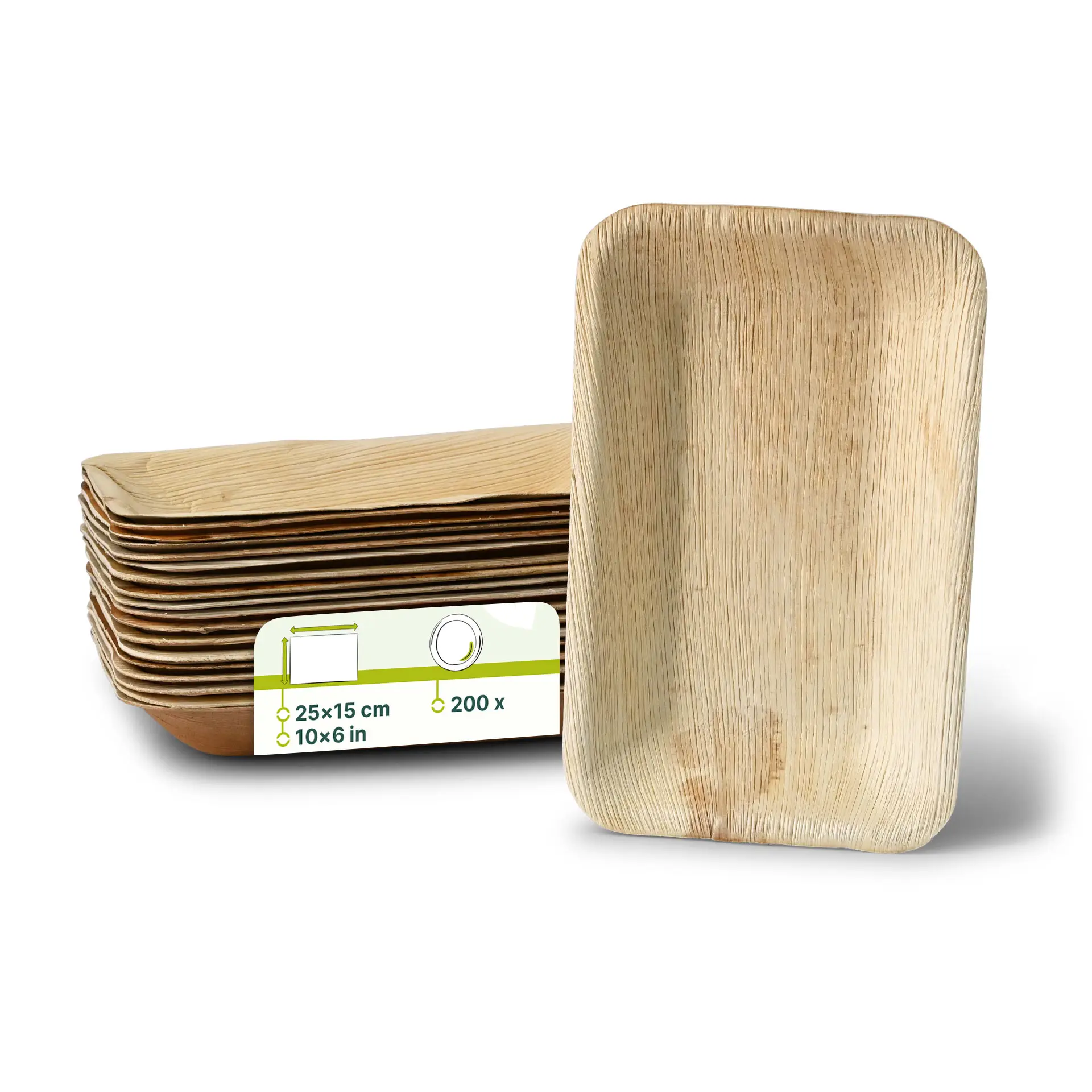 Palmblatt Teller "Palmware®" 25 x 15 cm, tief, rechteckig
