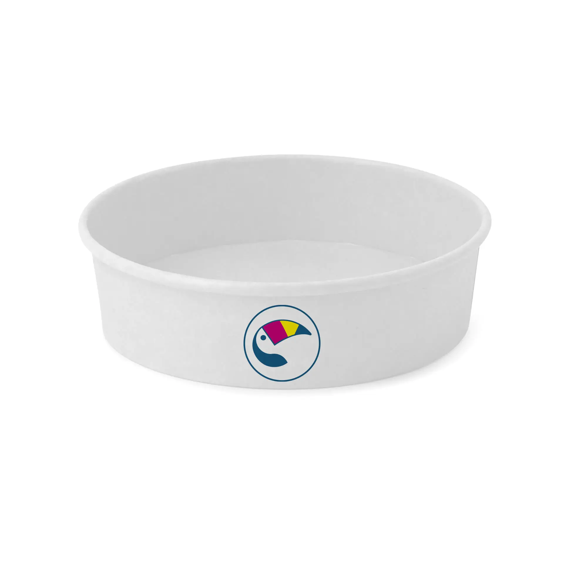 Ciotole per insalata personalizzate / Bowls stampate, 700 ml, Ø 185 mm, bianco, con rivestimento PE