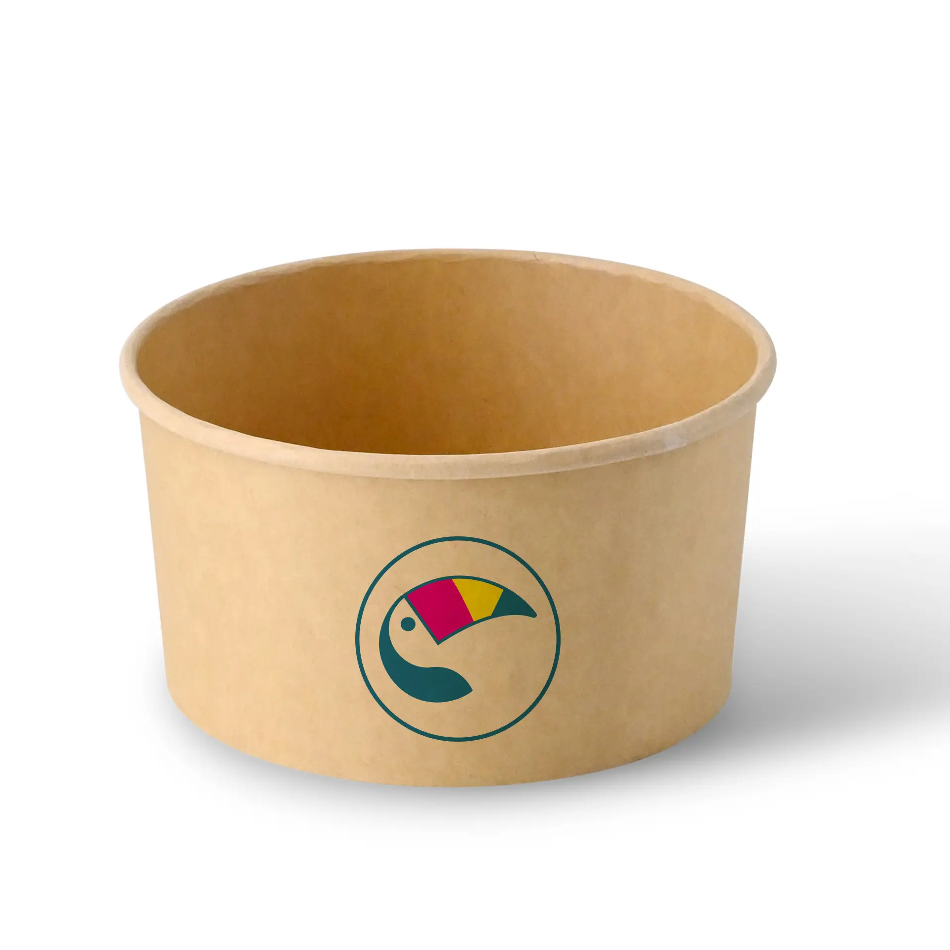 Ciotole per insalata personalizzate / Bowls stampate, 800 ml, Ø 150 mm, marrone, con rivestimento PE