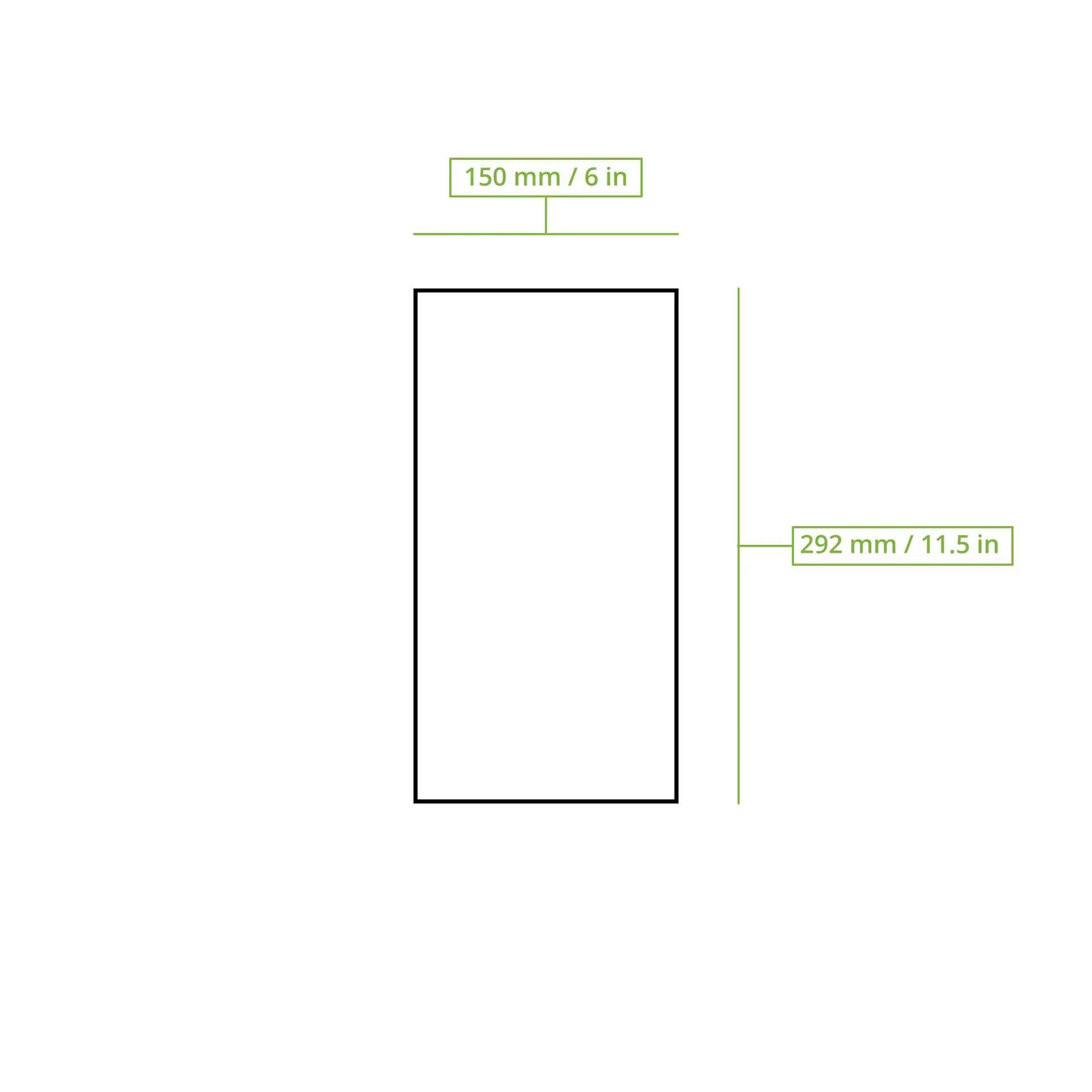 Flachbeutel aus Papier 15 x 6 x 29 cm, braun